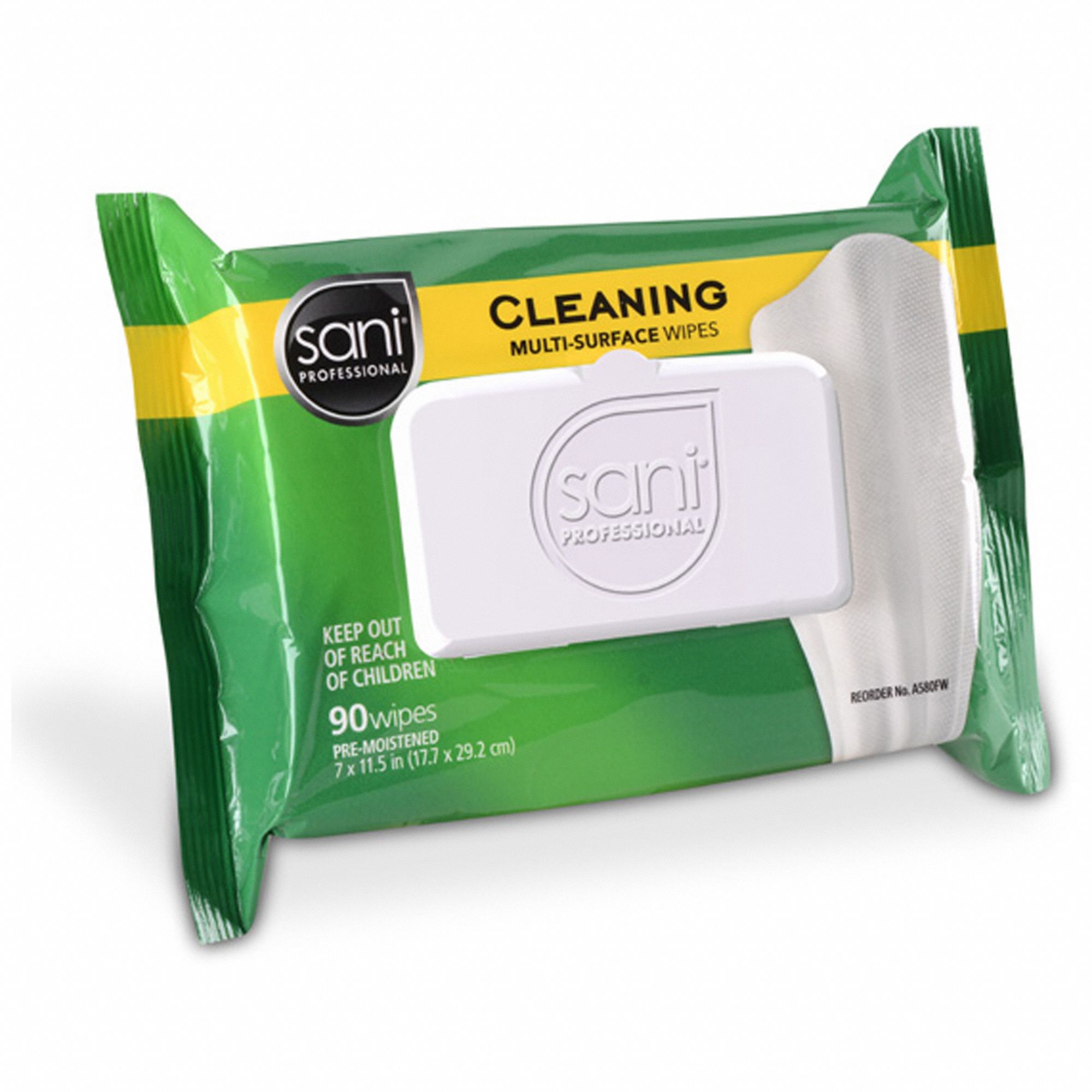 Multi Surface Cleaning Wipes: Soft Pack, 90 ct Container Size, Ready to Use, 12 PK
