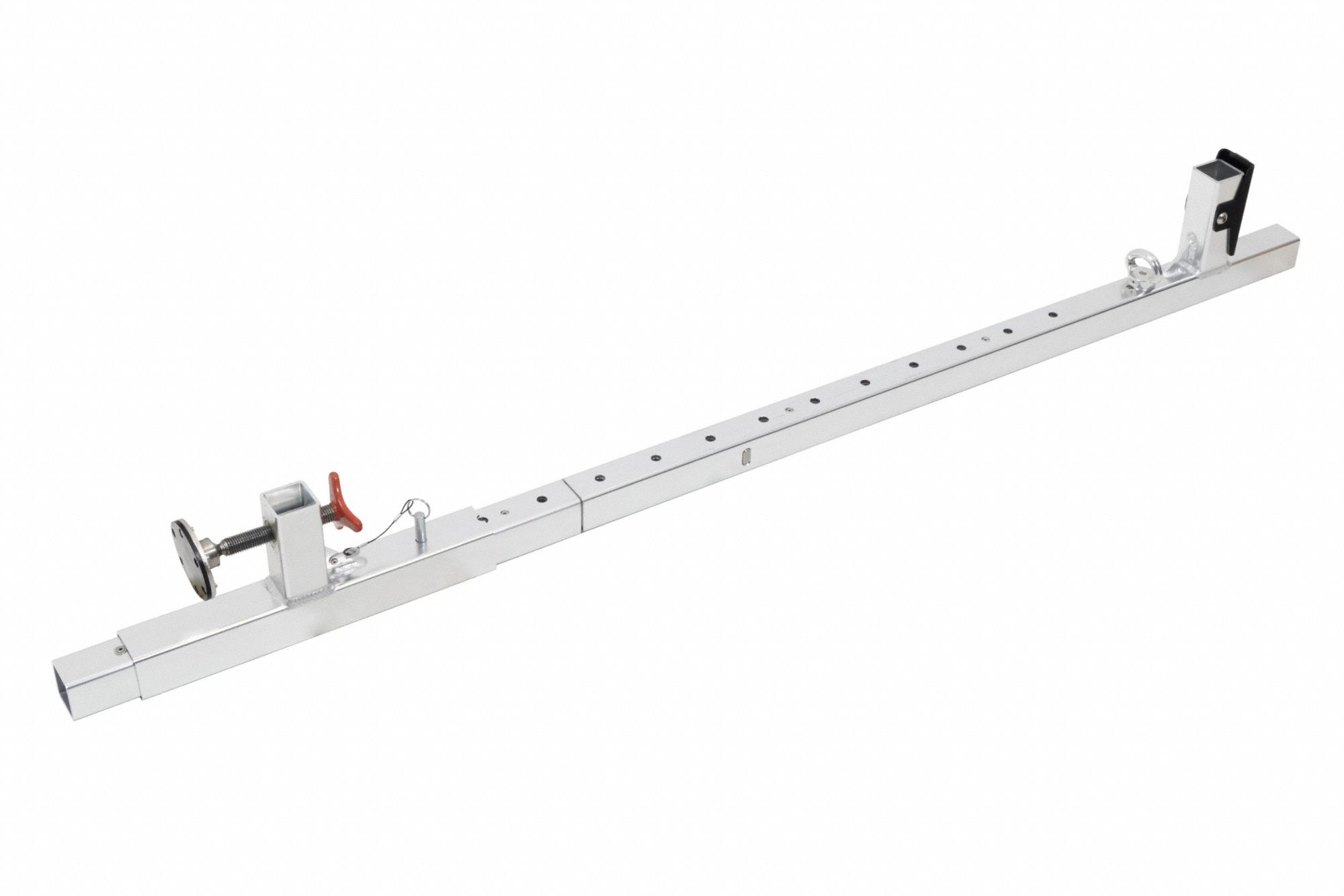 Door Jamb Anchor: Fits 59 in Opening Wd, Reusable, Threaded Knob Adjustment, Aluminum