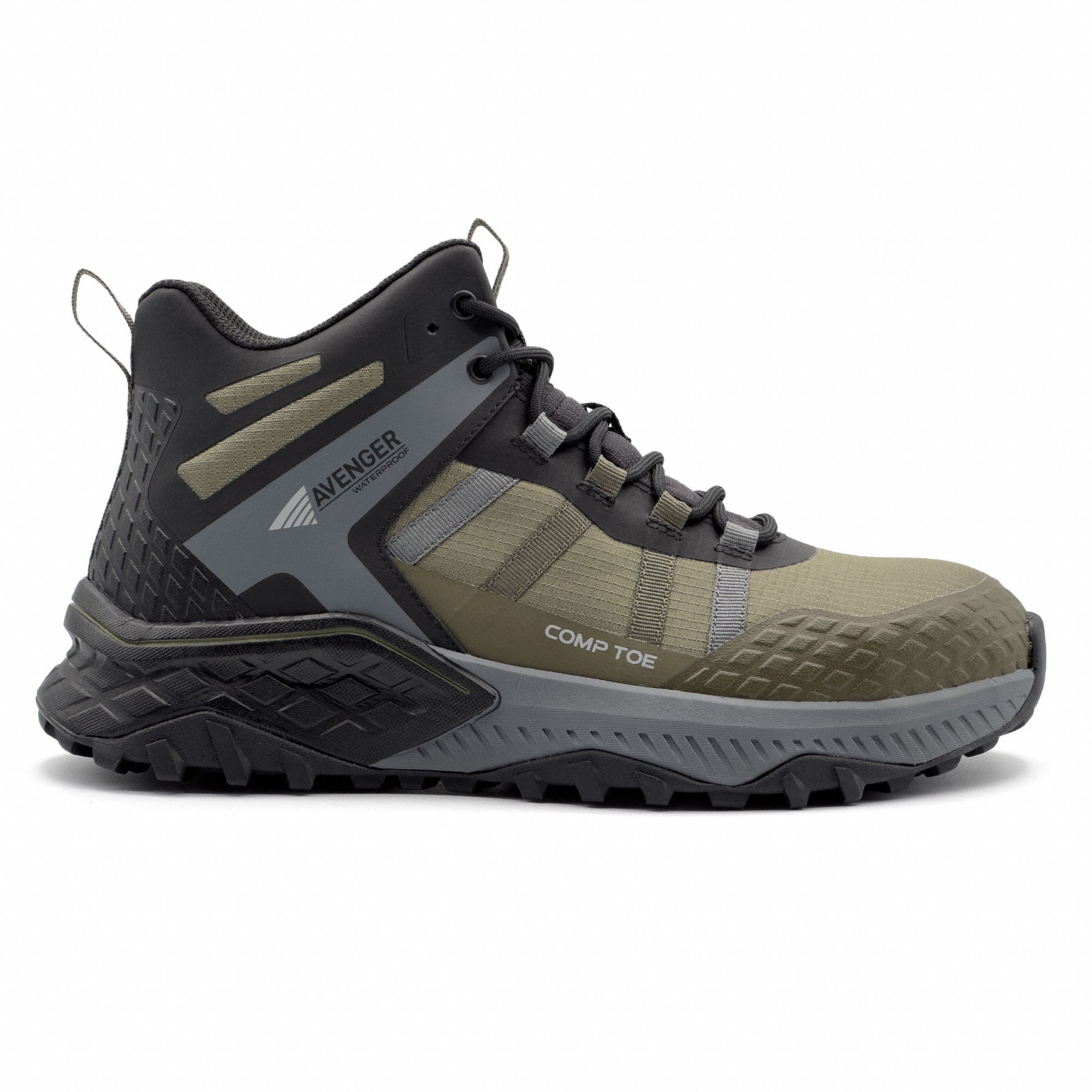 AVENGER SAFETY FOOTWEAR, EE, 8 1/2, Athletic High-Top Shoe AVENGER SAFETY FOOTWEAR, EE, 8 1/2, Athletic High-Top Shoe
