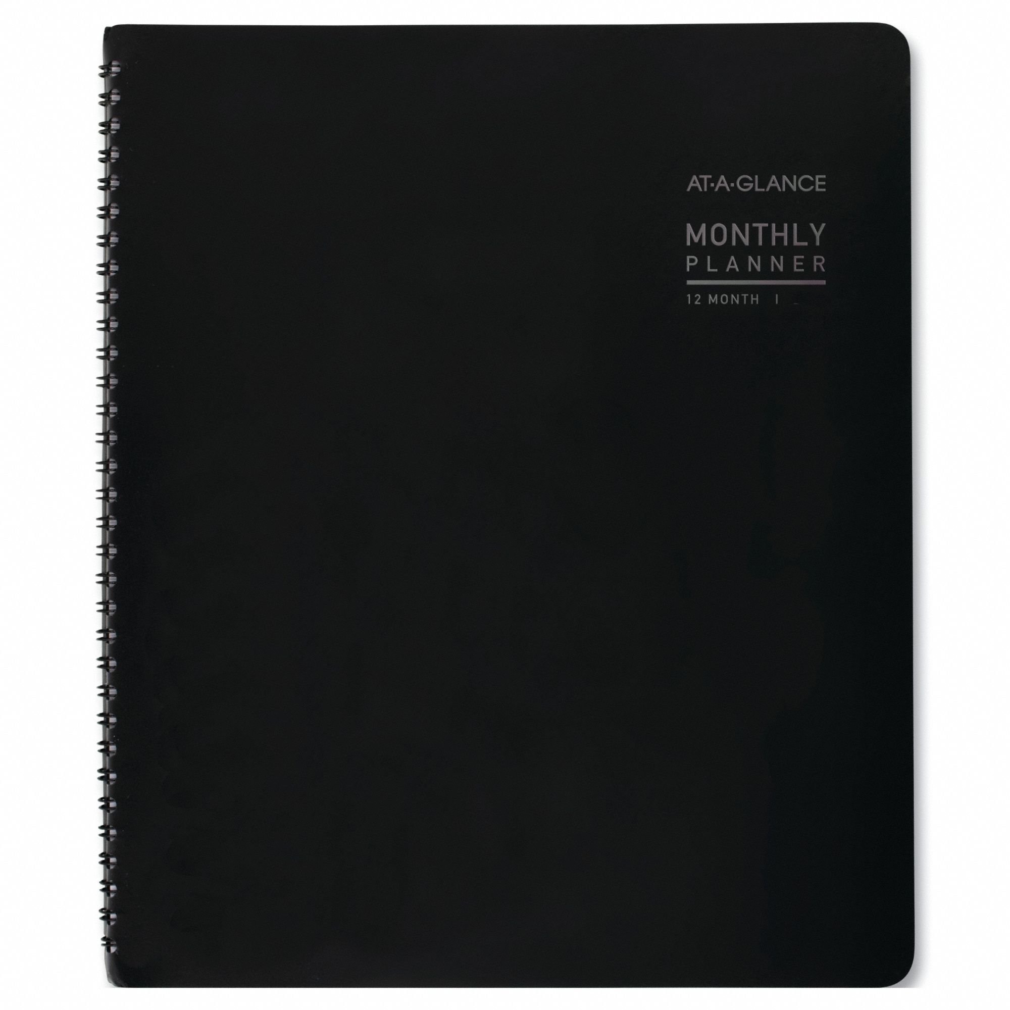 Planner: 12-Month (Jan-Dec) Format, 11 in Sheet Ht, 9 in Sheet Wd, Black Cover