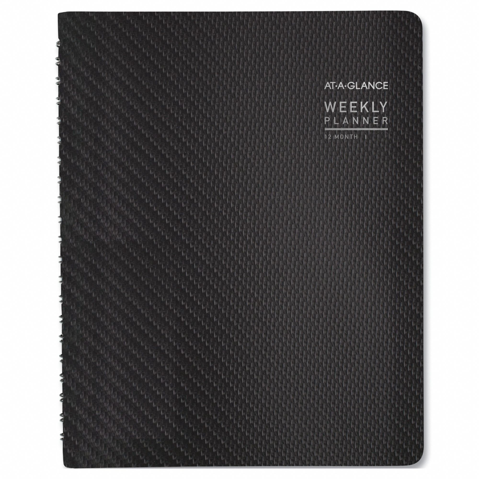 Planner: 12-Month (Jan-Dec) Format, 11 in Sheet Ht, 8 1/4 in Sheet Wd, Black Cover