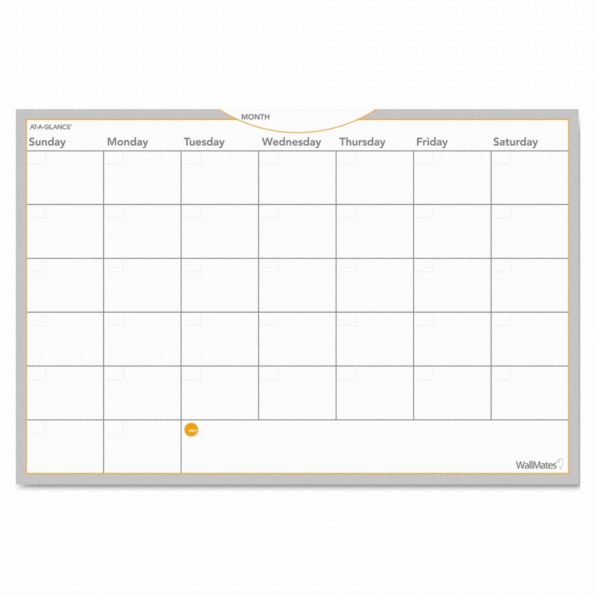Dry Erase Weekly Calendar 36 x24 White