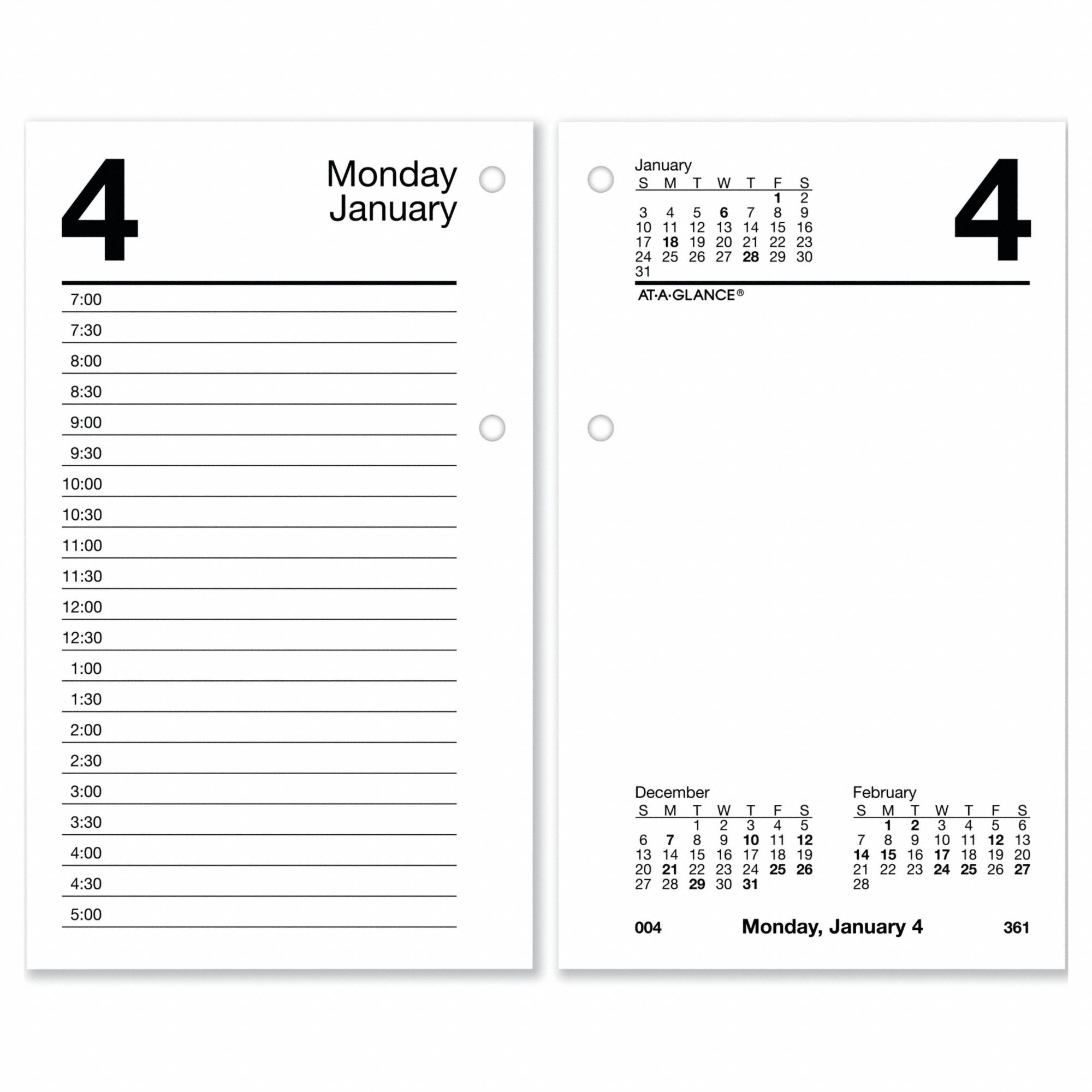Recycled Desk Calendar Refill 3 1/2x6