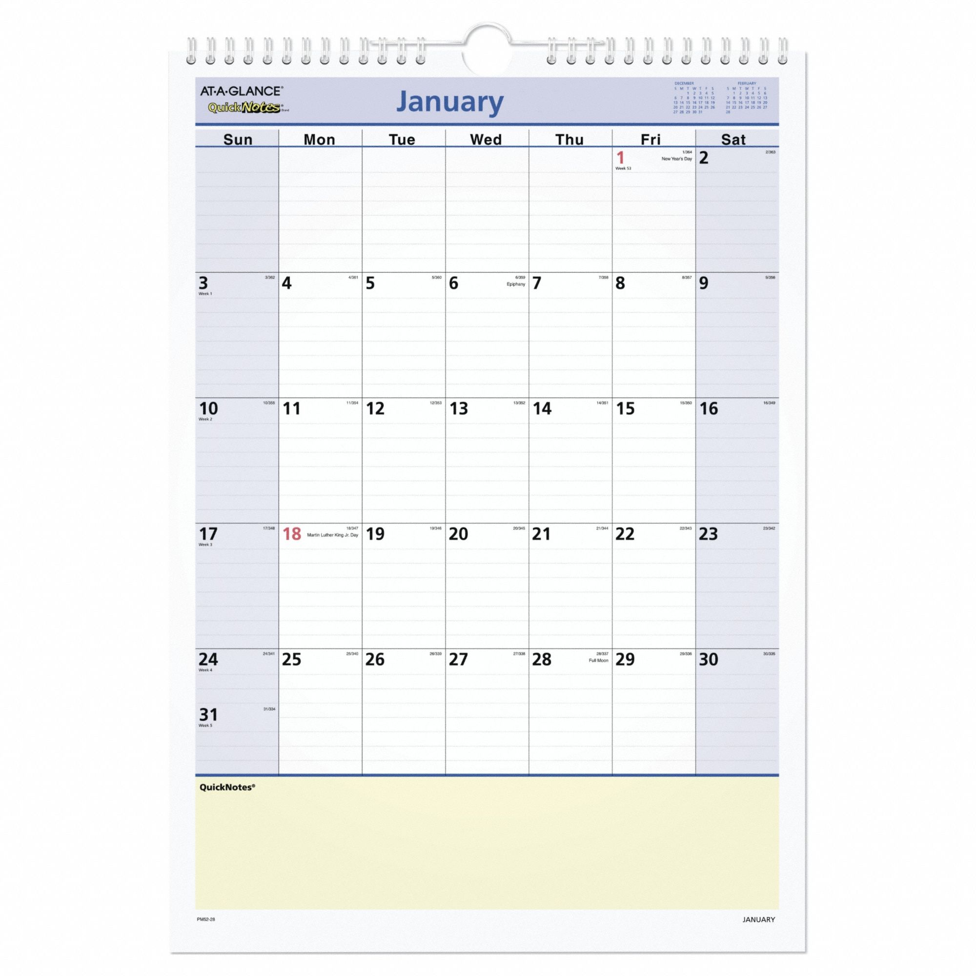 Monthly Wall Calendar Wirebound