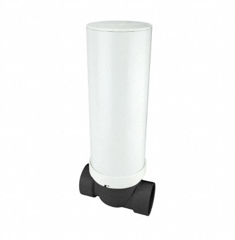 Backwater Valve: 3 in Pipe Size, Socket, ABS, ABS, 5 psig Max. Pressure (CWP)