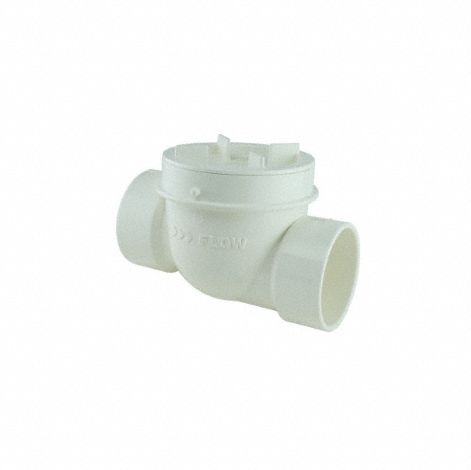 Backwater Valve: 3 in Pipe Size, Socket, PVC, PVC, 5 psig Max. Pressure (CWP), No Extension Kit