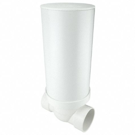 Backwater Valve: 4 in Pipe Size, Socket, PVC, PVC, 5 psig Max. Pressure (CWP)