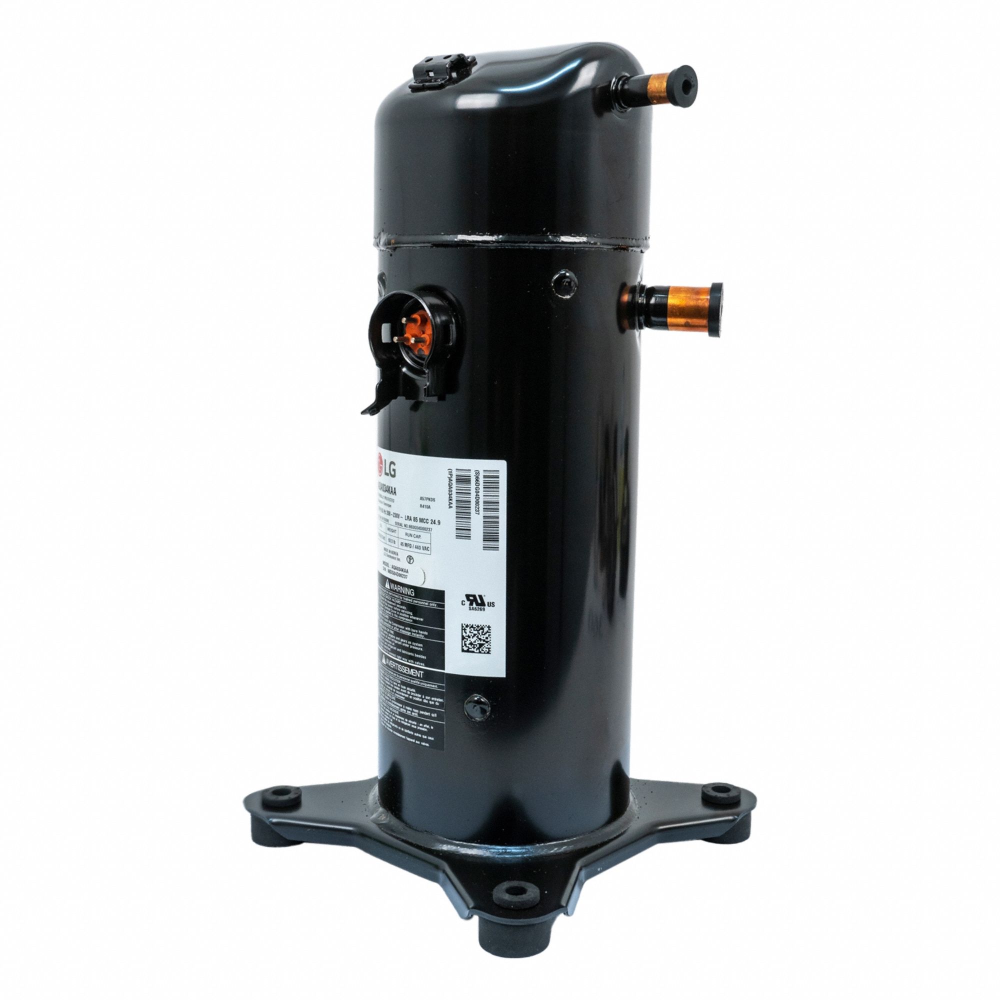 Compressor: Scroll, 51, 000 BtuH Cooling, 5 hp, 1/2 in Discharge Line Connection Size