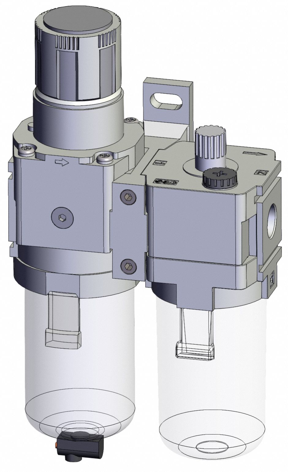 Filter, Regulator, Lubricator: 1/4 in NPT, 1 MPa Max Op Pressure, 5 micron, AC-D Series