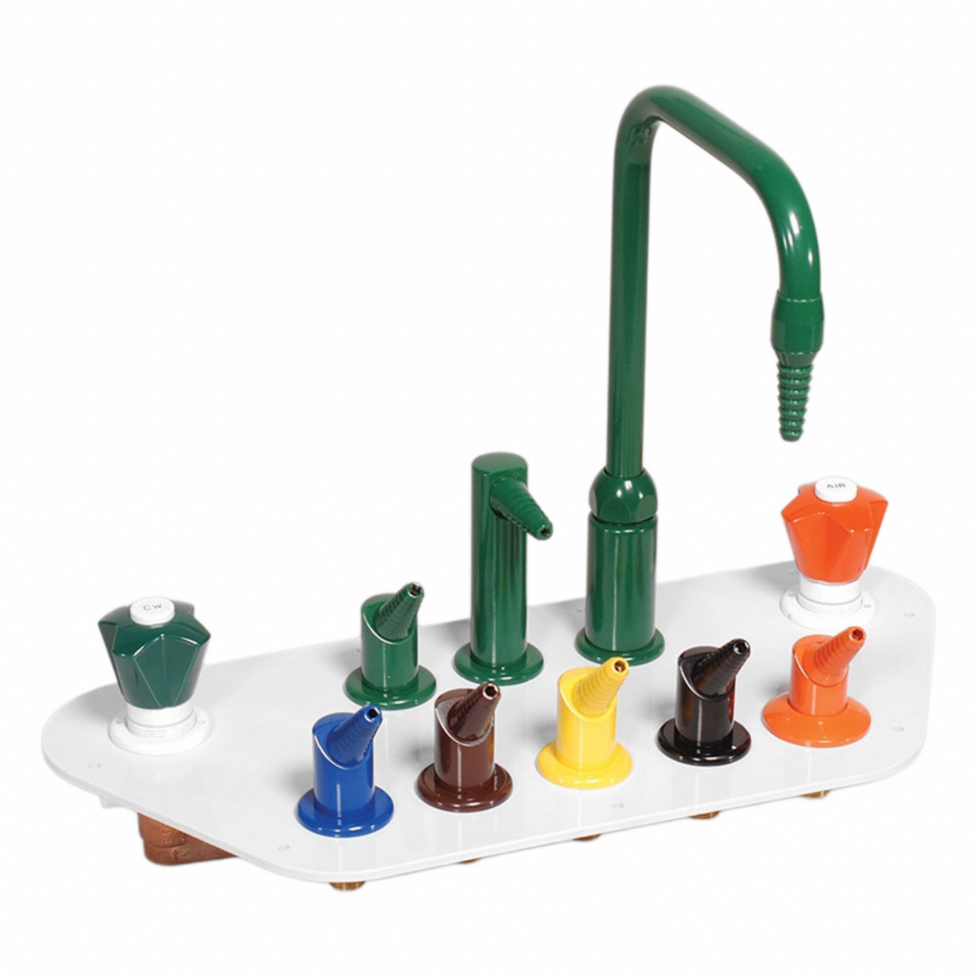 AIRCLEAN SYSTEMS Goose Neck Faucet: Goose Neck Faucet, 8 in Overall Wd, 8 in Overall Dia, Endeavour (MPN ACAFXGSWM). Key specifications — Manufacturer Part Number: ACAFXGSWM; Compatible with Manufacturer Model Number: Endeavour; Material: Powder-Coated Brass; Brand: AIRCLEAN SYSTEMS; Includes: Wall-Mounted Single Water Cold Goose Neck Fixture; Product Type: Goose Neck Faucet.