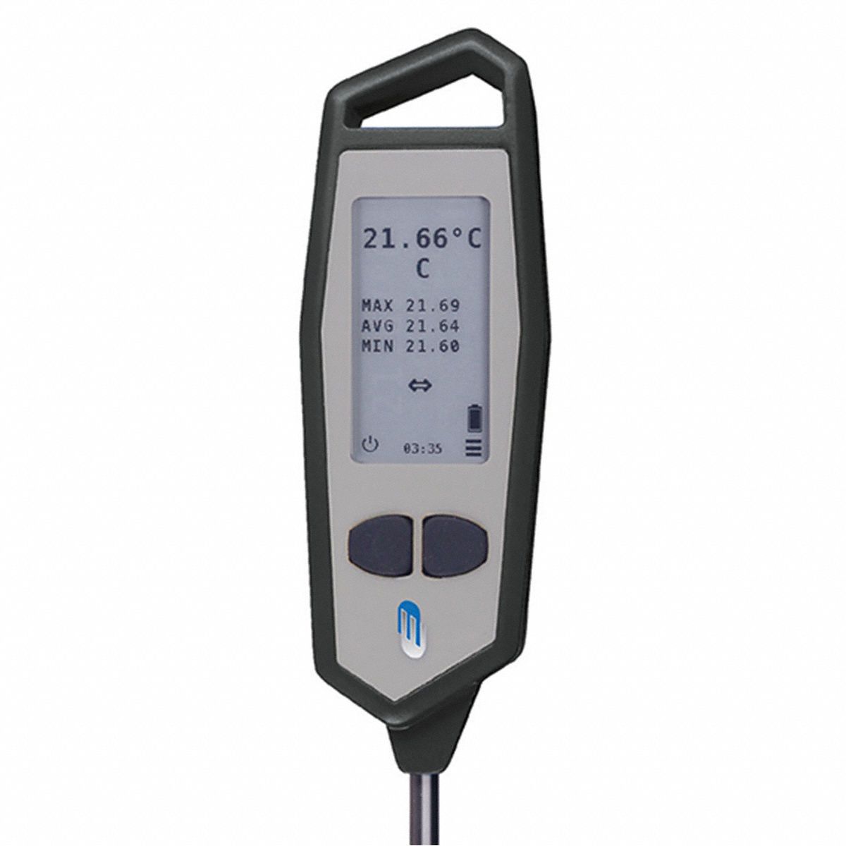 Digital Thermometer: -58°F to 482°F /-50°C to 250°C, ±0.05°C @ -20 to 180°C, 0.01°F /0.01°C