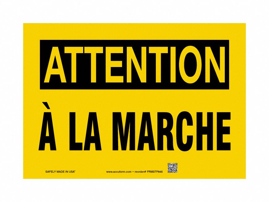 ENSEIGNE 7 X 10 ATTENTION MARCHE