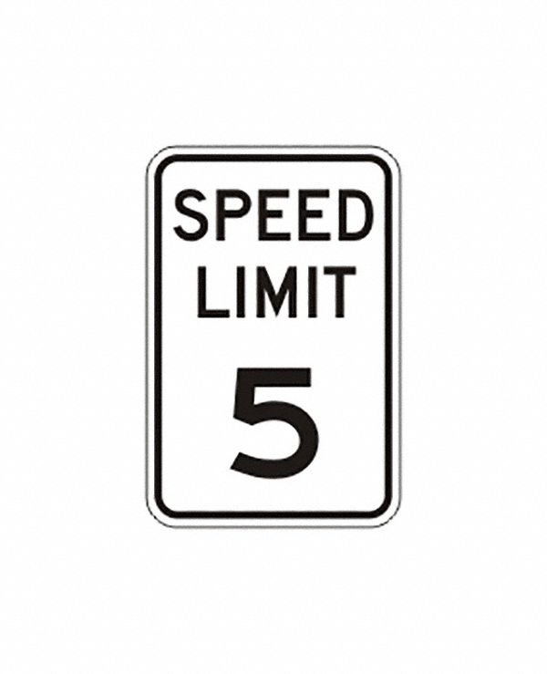TRAFFIC SIGN SPEED LIMIT 5 REFL