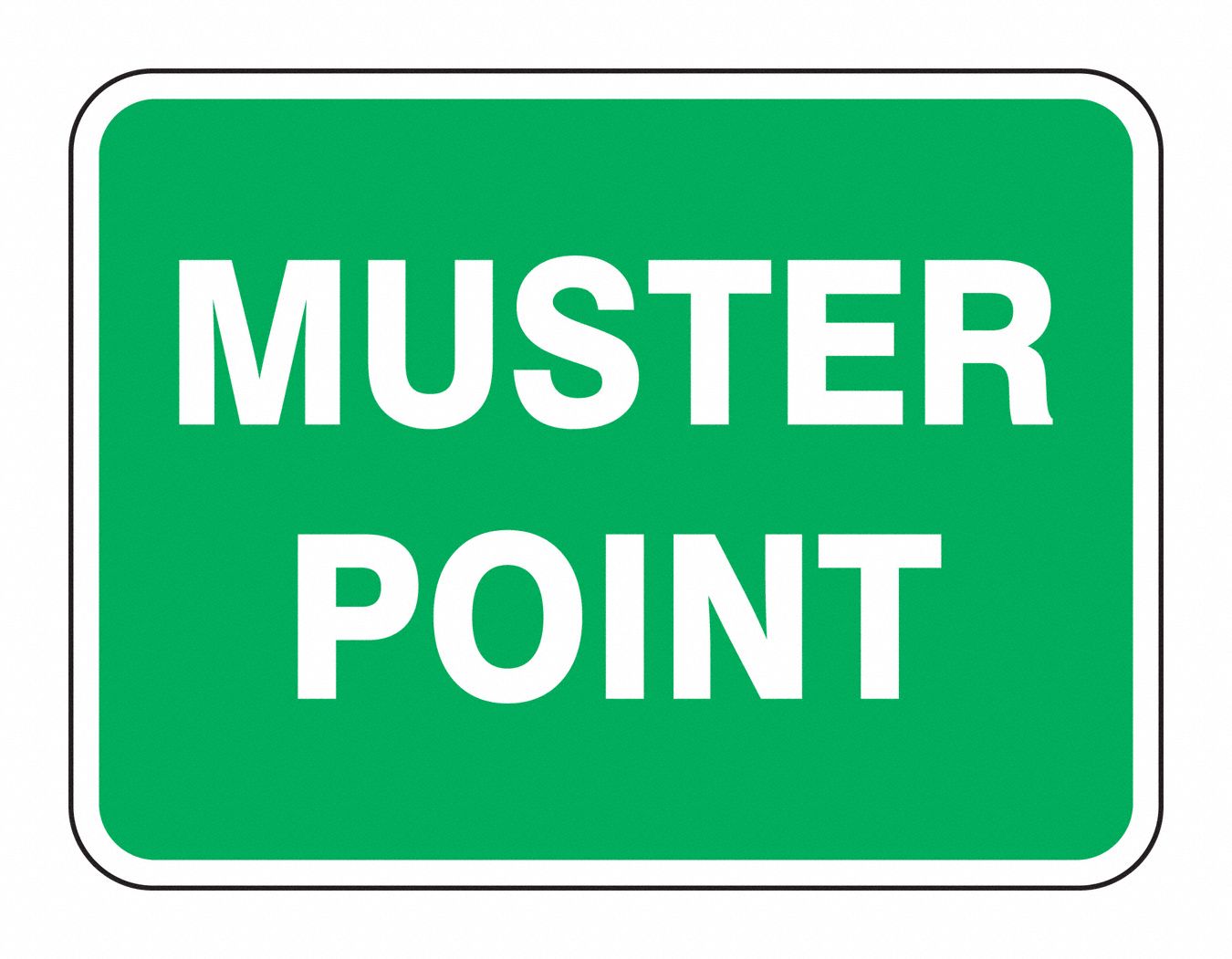 SIGN 24 X 30 MUSTER POINT