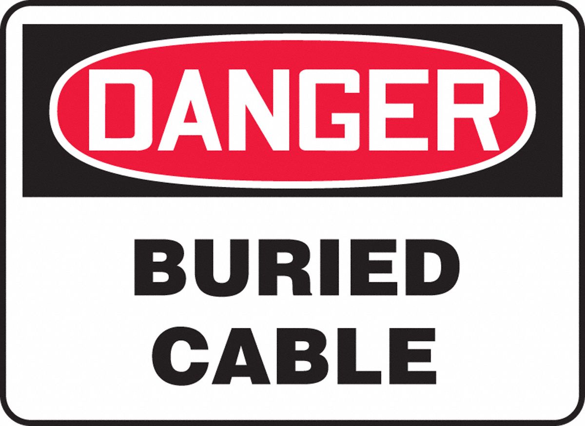 SIGN DANGER BURIED CABLE