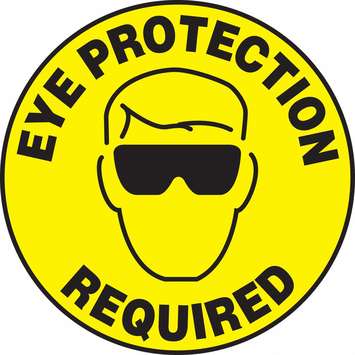 SLIP GUARD SIGN EYE PROTECTION