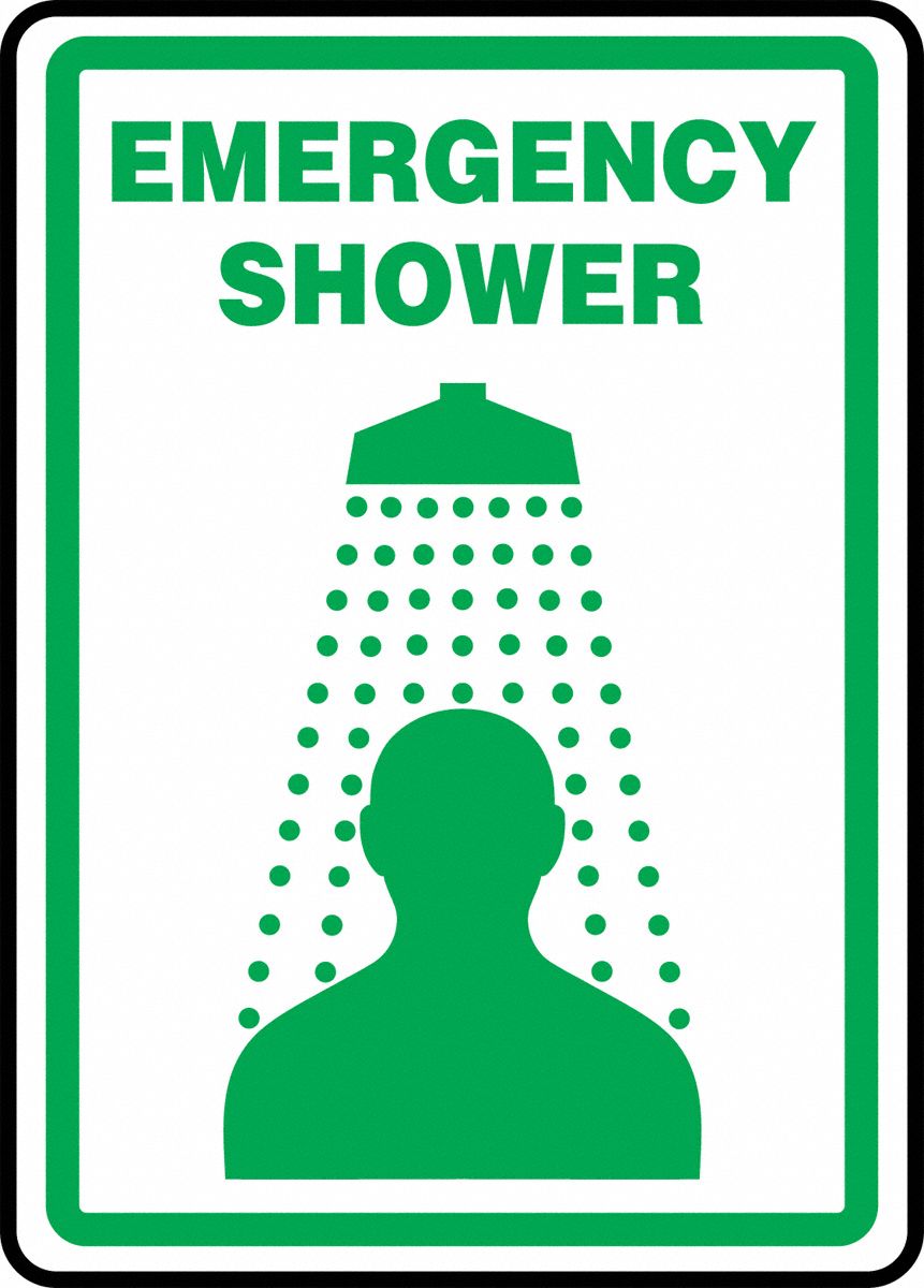 SAFETY SHOWER SIGN 7X10