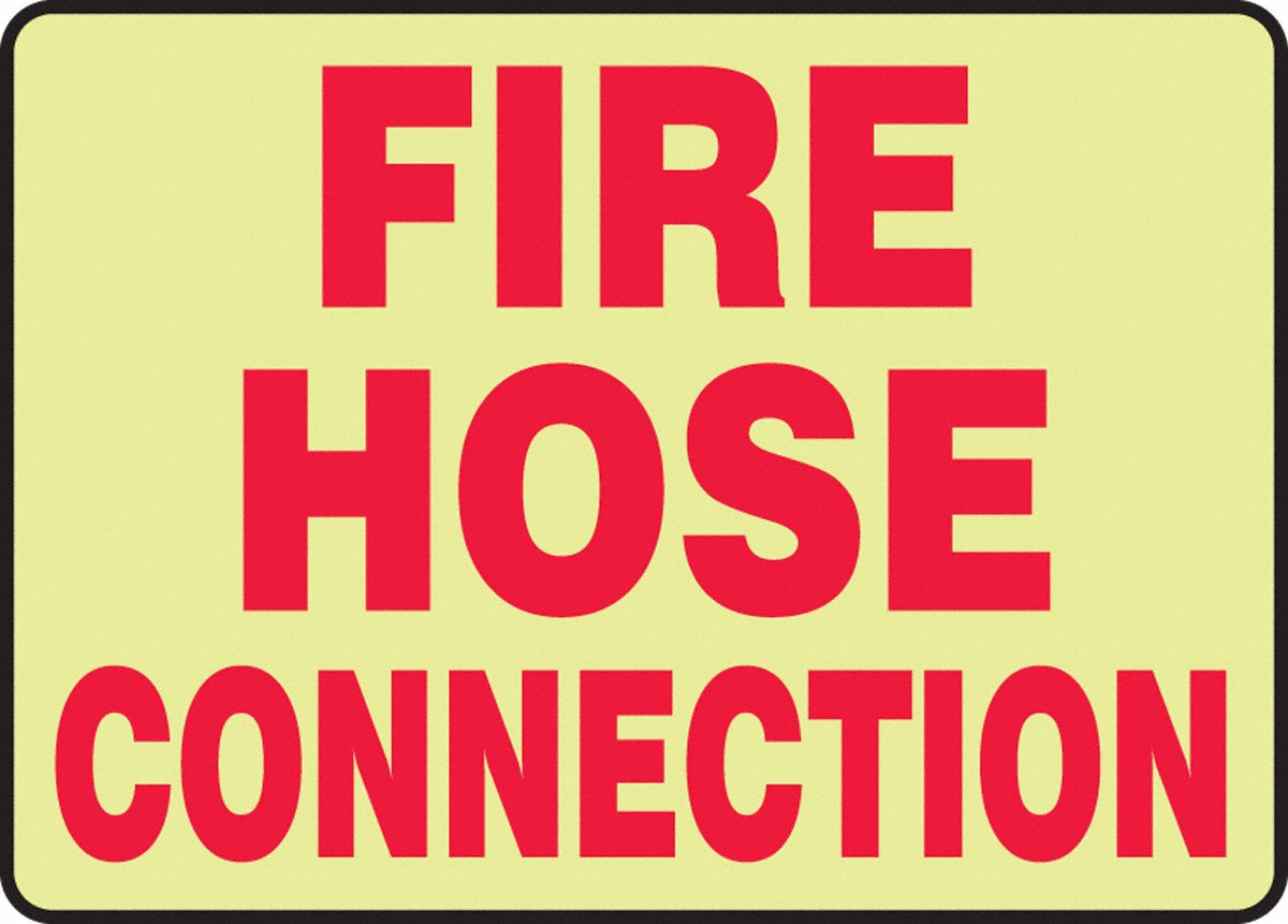 SIGN FIRE HOSE CONNECTION