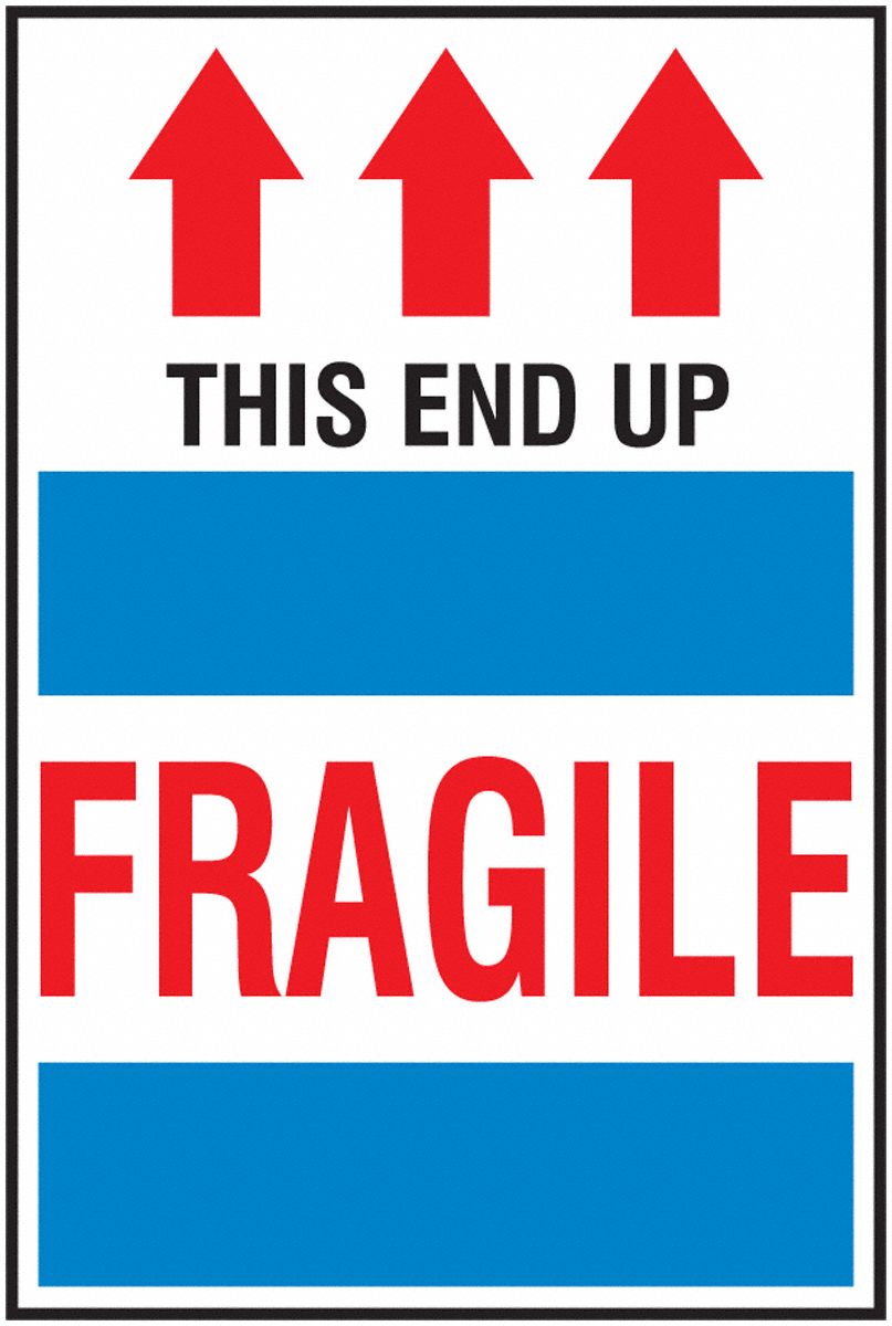 ROLL LABELS THIS END UP FRAGILE