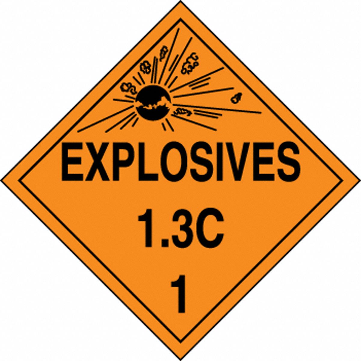 PLACARD VEHICLE EXPLOSIVES