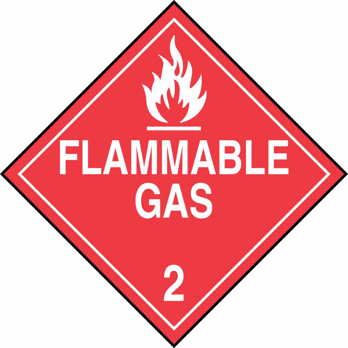 FLAMMABLE PLACARD 10X10 SS