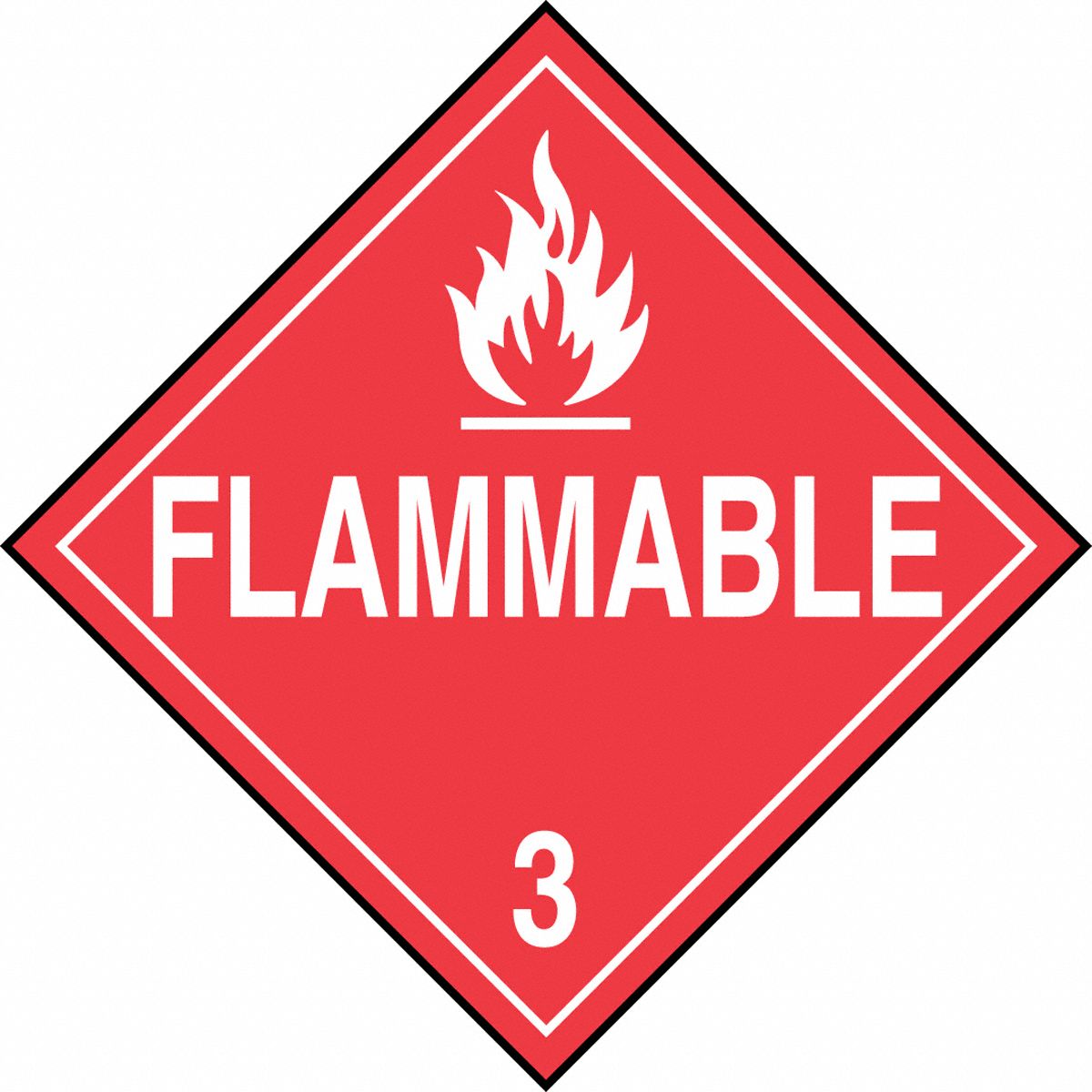 PLACARD VEHICLE FLAMABLE