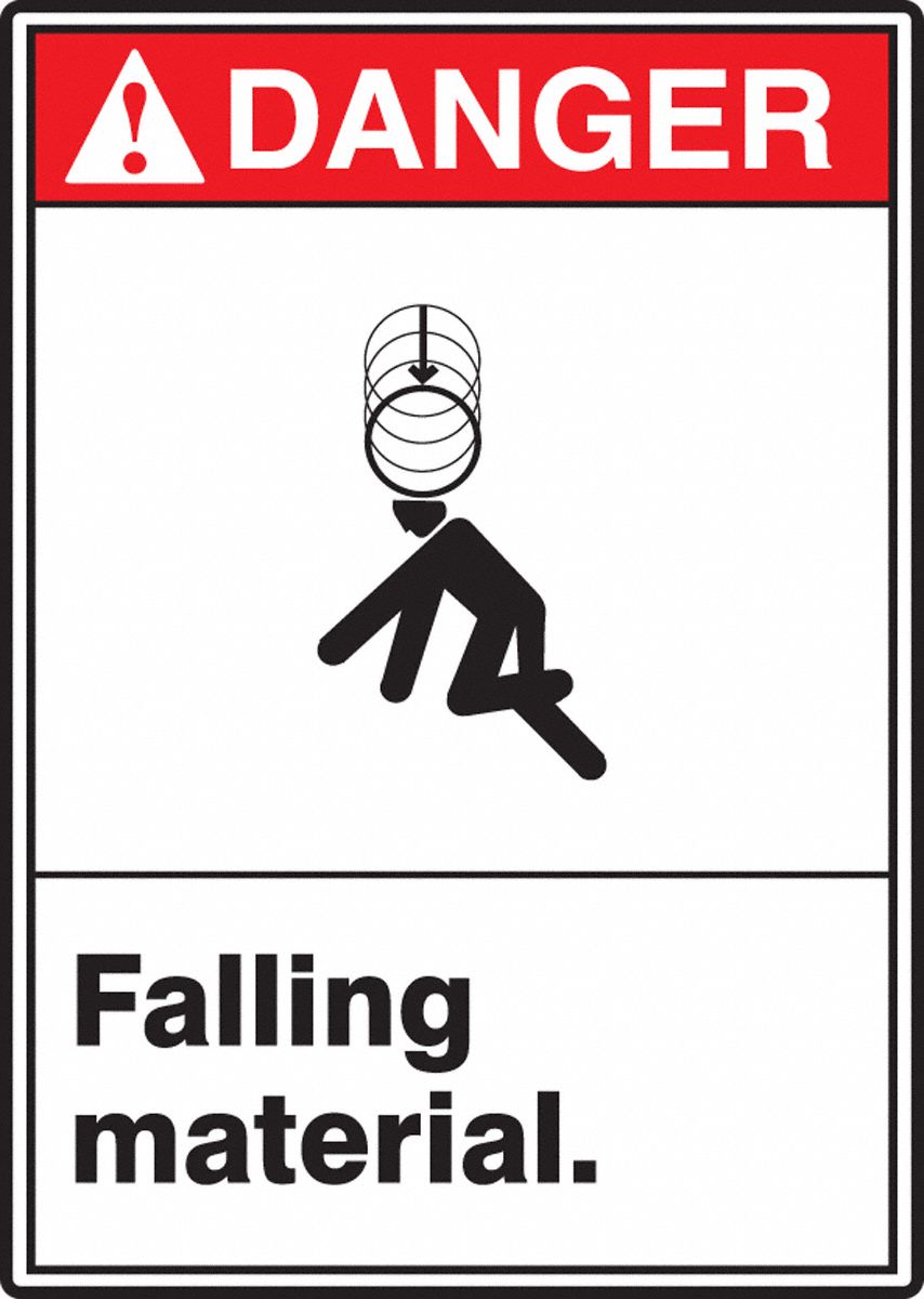 FALLING MATERIAL SIGN