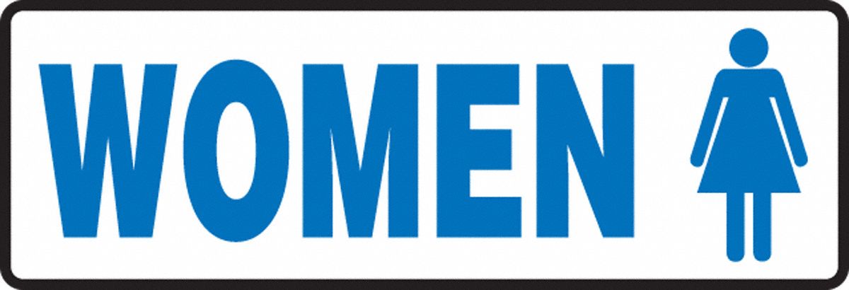 WASHROOM SIGN 4X12 WOMENS W/PICTO