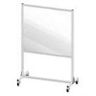 MOBILE PARTITION SHIELD PANEL, SMALL, GREY/SILVER, 48 X 71 IN, ALUMINUM