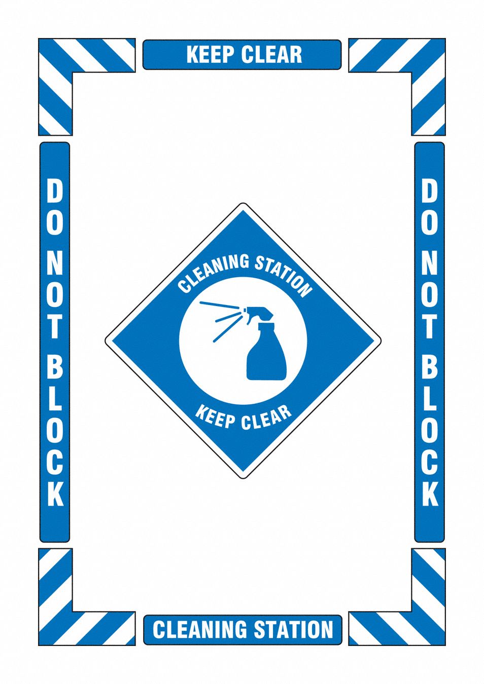 FLOOR SIGN KIT,24 IN H,16 IN W,VINYL