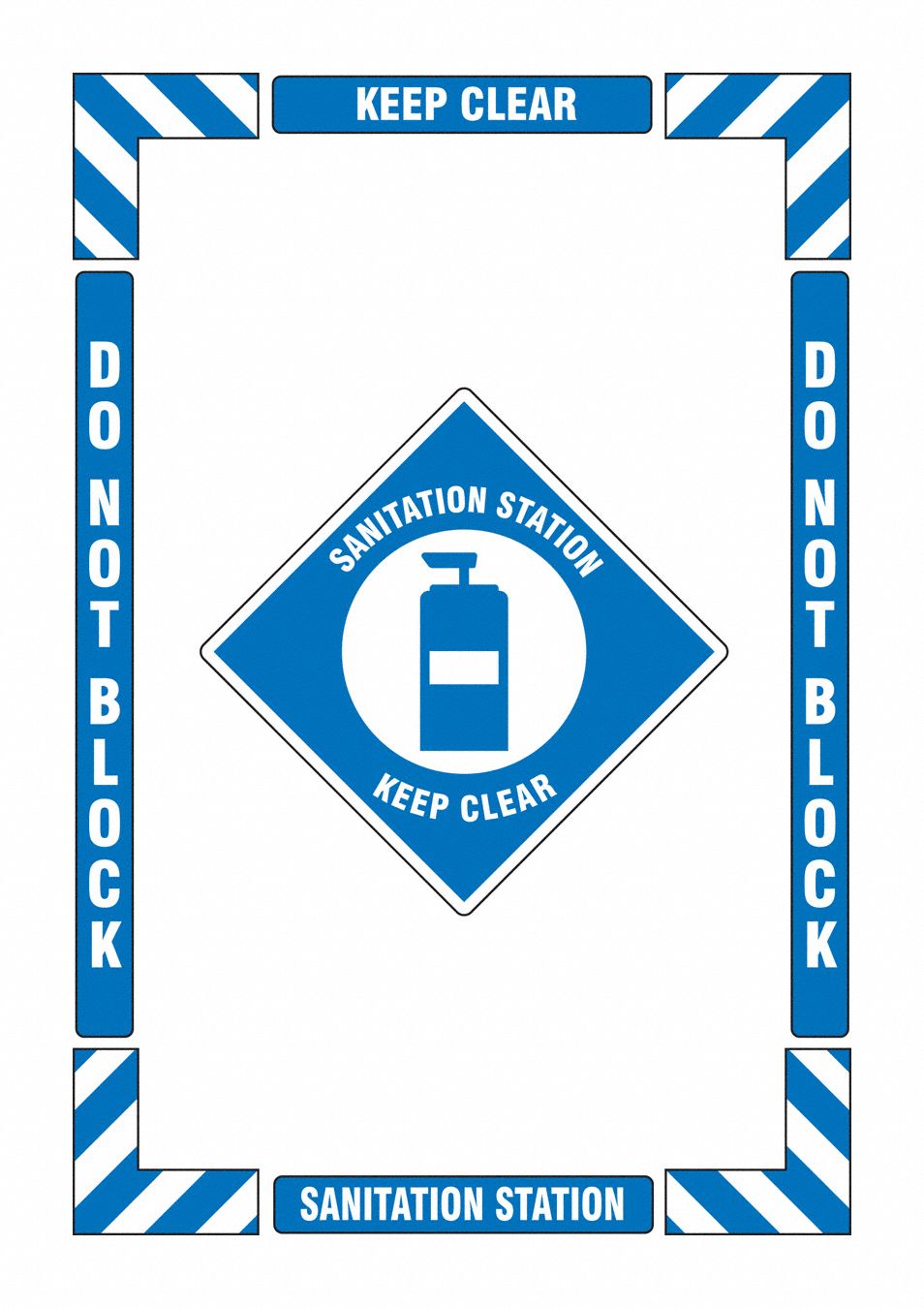 FLOOR SIGN KIT,24 IN H,16 IN W,VINYL