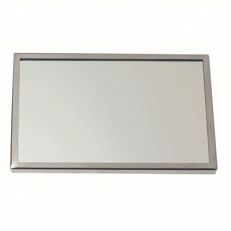 SEE ALL Bathroom Mirror: Rectangular, Acrylic, 36 in Overall Ht, 24 in Overall Wd, 1 in Overall Dp (MPN FR2436AC). Key specifications — Brand: SEE ALL INDUSTRIES; Frame Material: Stainless Steel; Frame Finish: Polished; Frame Color: Silver; Mirror Edge Style: Polished Edge; Lighted: No.