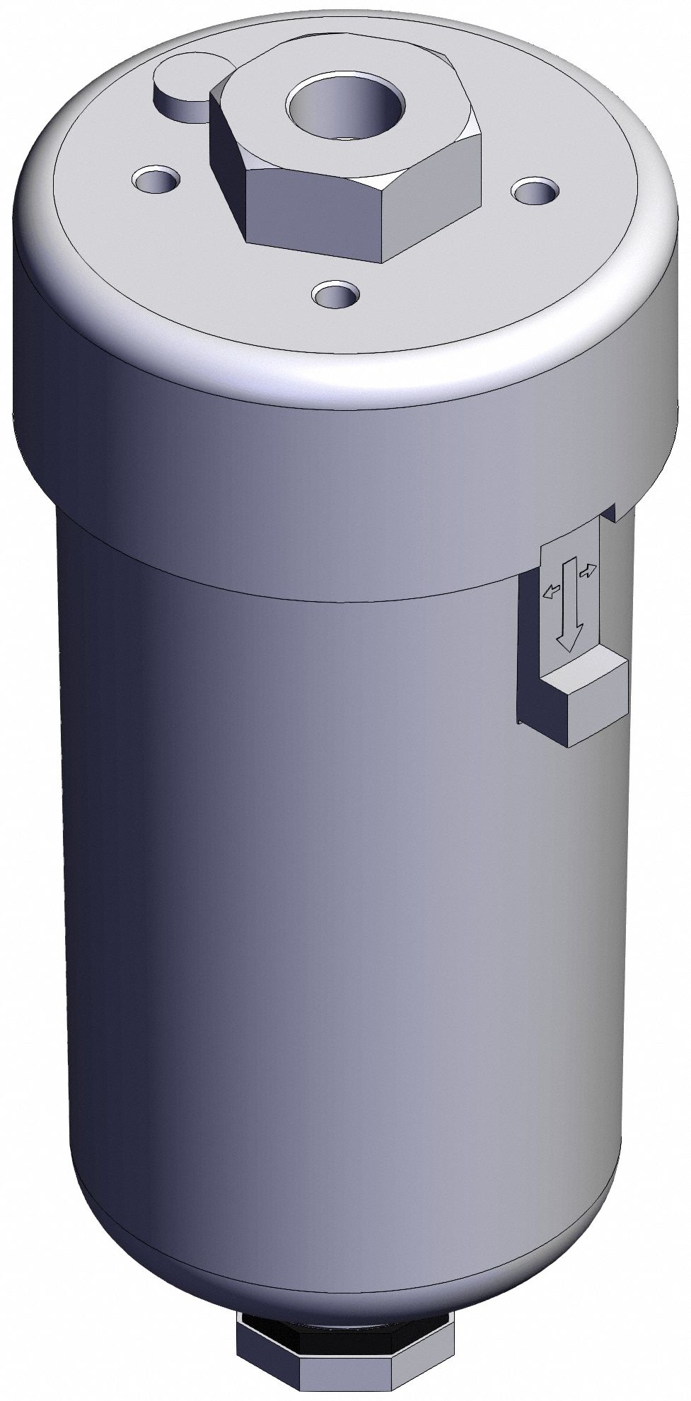 Mechanically Operated Drain Valve: 1/4 in Inlet Size, 1/4 in Outlet Size, 3/8 in Drain Port Size