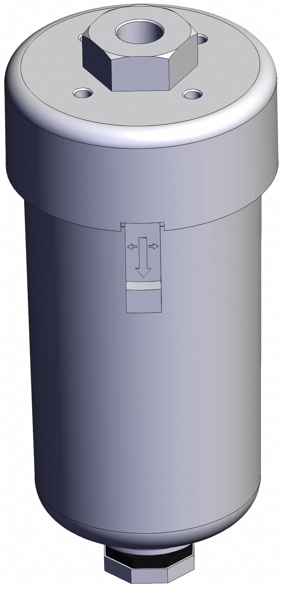 Mechanically Operated Drain Valve: 1/4 in Inlet Size, 1/4 in Outlet Size, 3/8 in Drain Port Size
