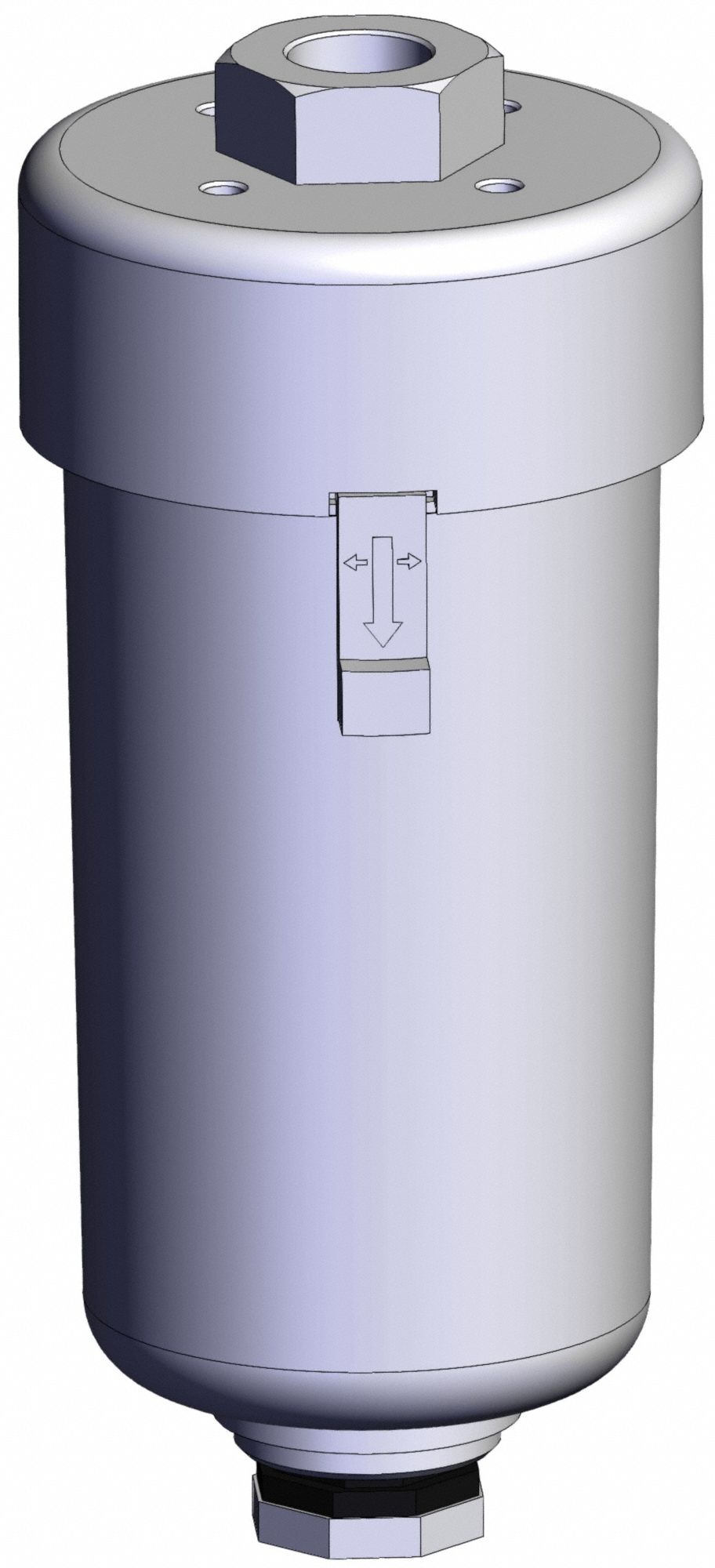 Mechanically Operated Drain Valve: 3/8 in Inlet Size, 3/8 in Outlet Size, 3/8 in Drain Port Size