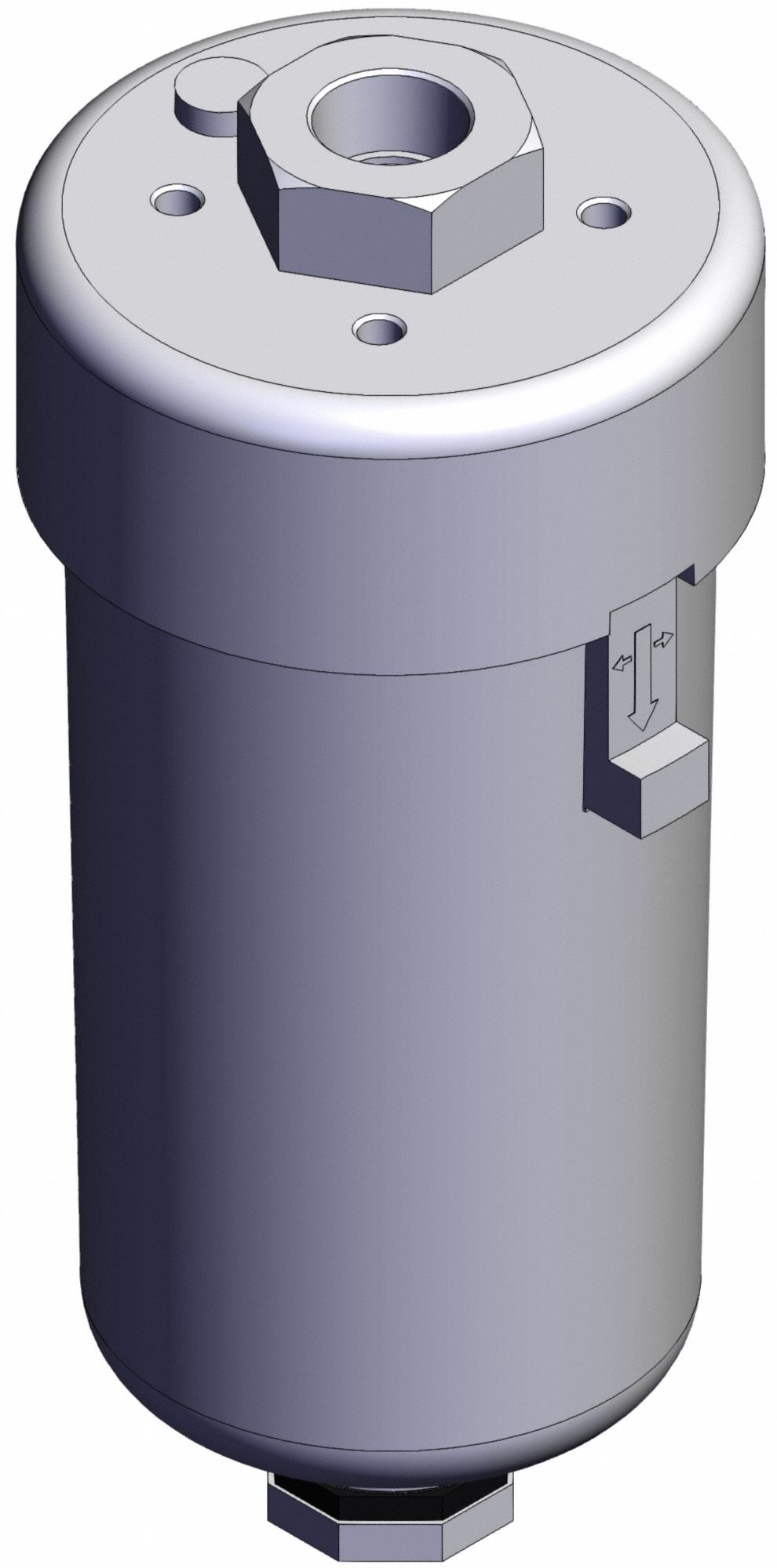 Mechanically Operated Drain Valve: 3/8 in Inlet Size, 3/8 in Outlet Size, 3/8 in Drain Port Size