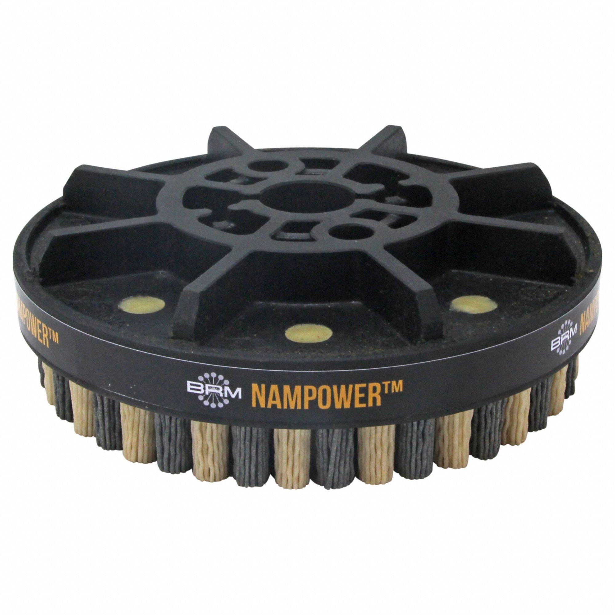 Disc Brush: Dot, 150 mm Dia, 18 mm Fill Lg, 0.04 in Fill Dia, Ceramic, 120 Grit