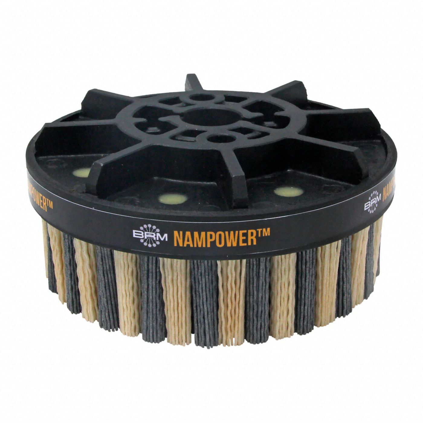 Disc Brush: Dot, 150 mm Dia, 38 mm Fill Lg, 0.04 in Fill Dia, Ceramic, 120 Grit
