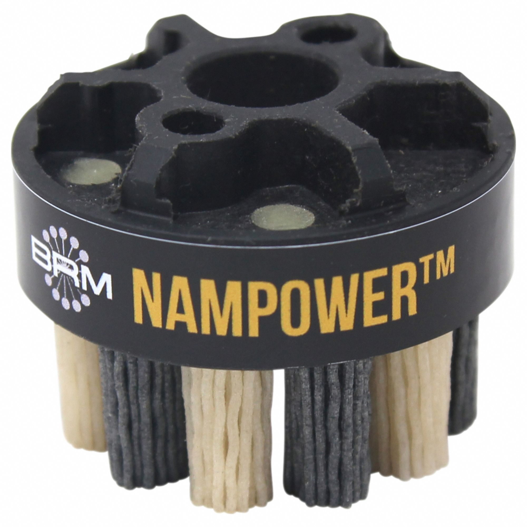 Disc Brush: Dot, 50 mm Dia, 18 mm Fill Lg, 0.035 in Fill Dia, Ceramic, 180 Grit