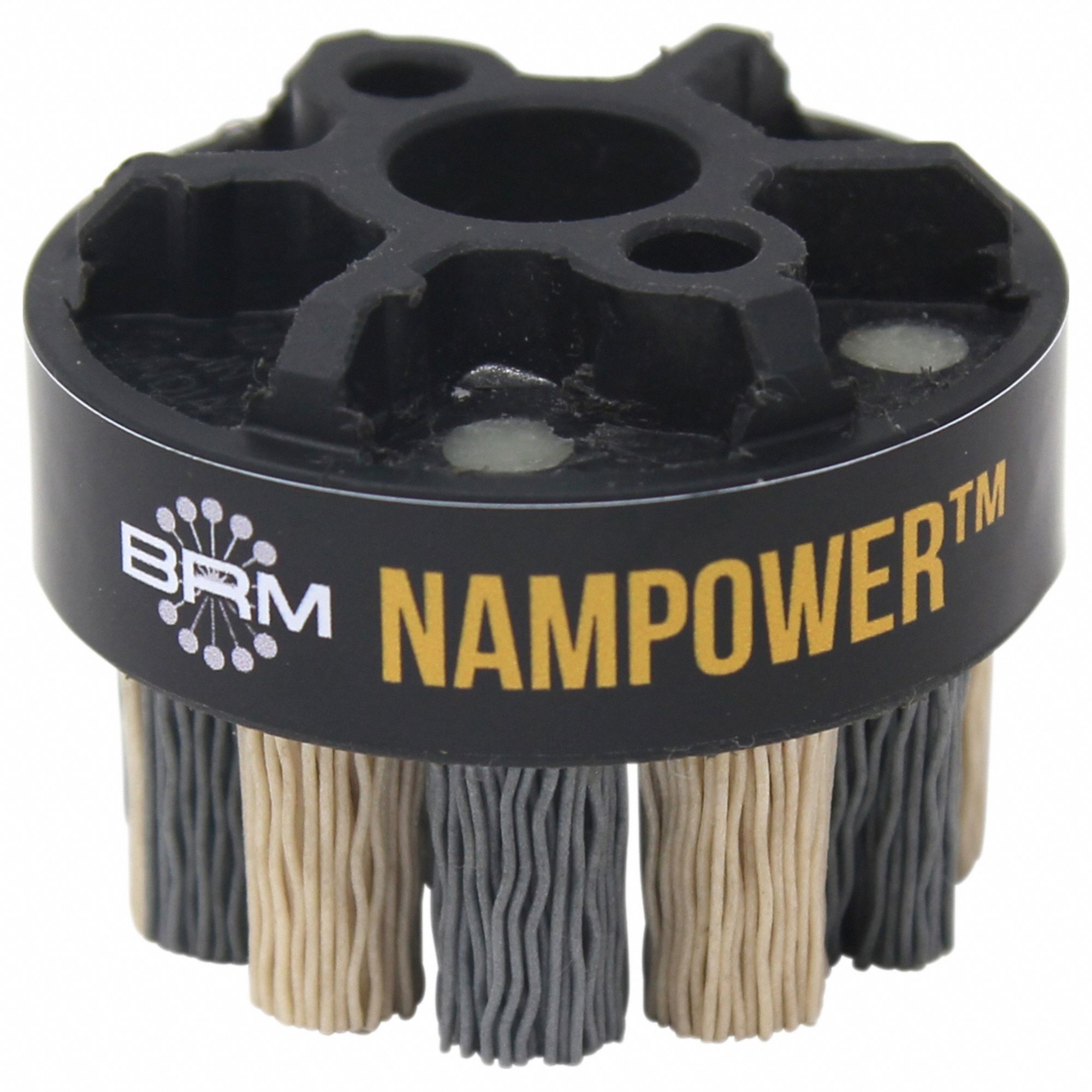 Disc Brush: Dot, 50 mm Dia, 18 mm Fill Lg, 0.022 in Fill Dia, Ceramic, 320 Grit