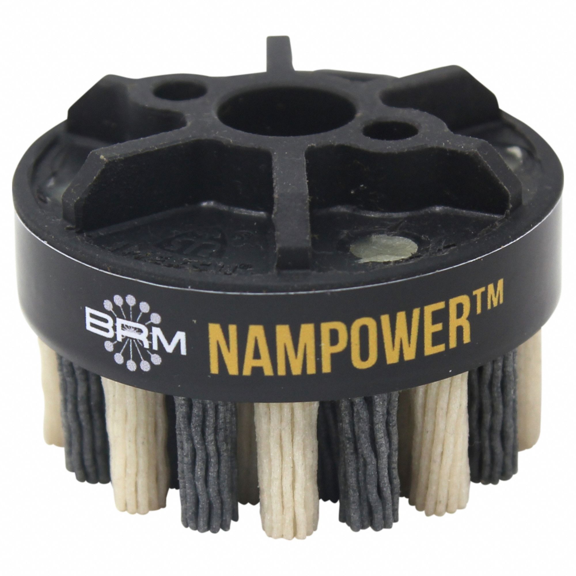 Disc Brush: Dot, 60 mm Dia, 18 mm Fill Lg, 0.035 in Fill Dia, Ceramic, 180 Grit