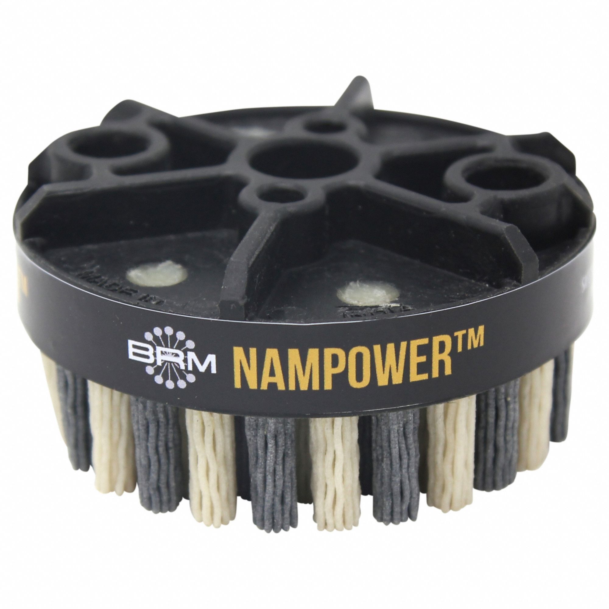 Disc Brush: Dot, 80 mm Dia, 18 mm Fill Lg, 0.035 in Fill Dia, Ceramic, 180 Grit