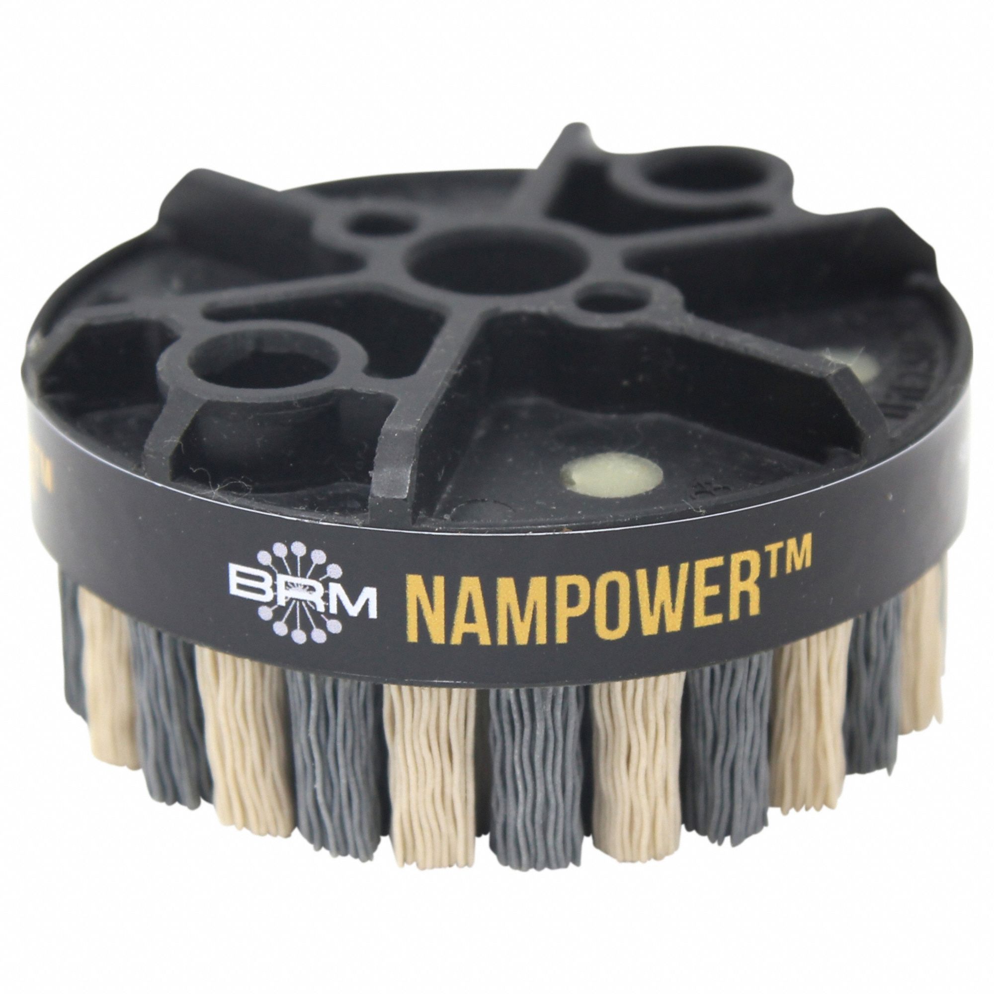 Disc Brush: Dot, 80 mm Dia, 18 mm Fill Lg, 0.022 in Fill Dia, Ceramic, 320 Grit