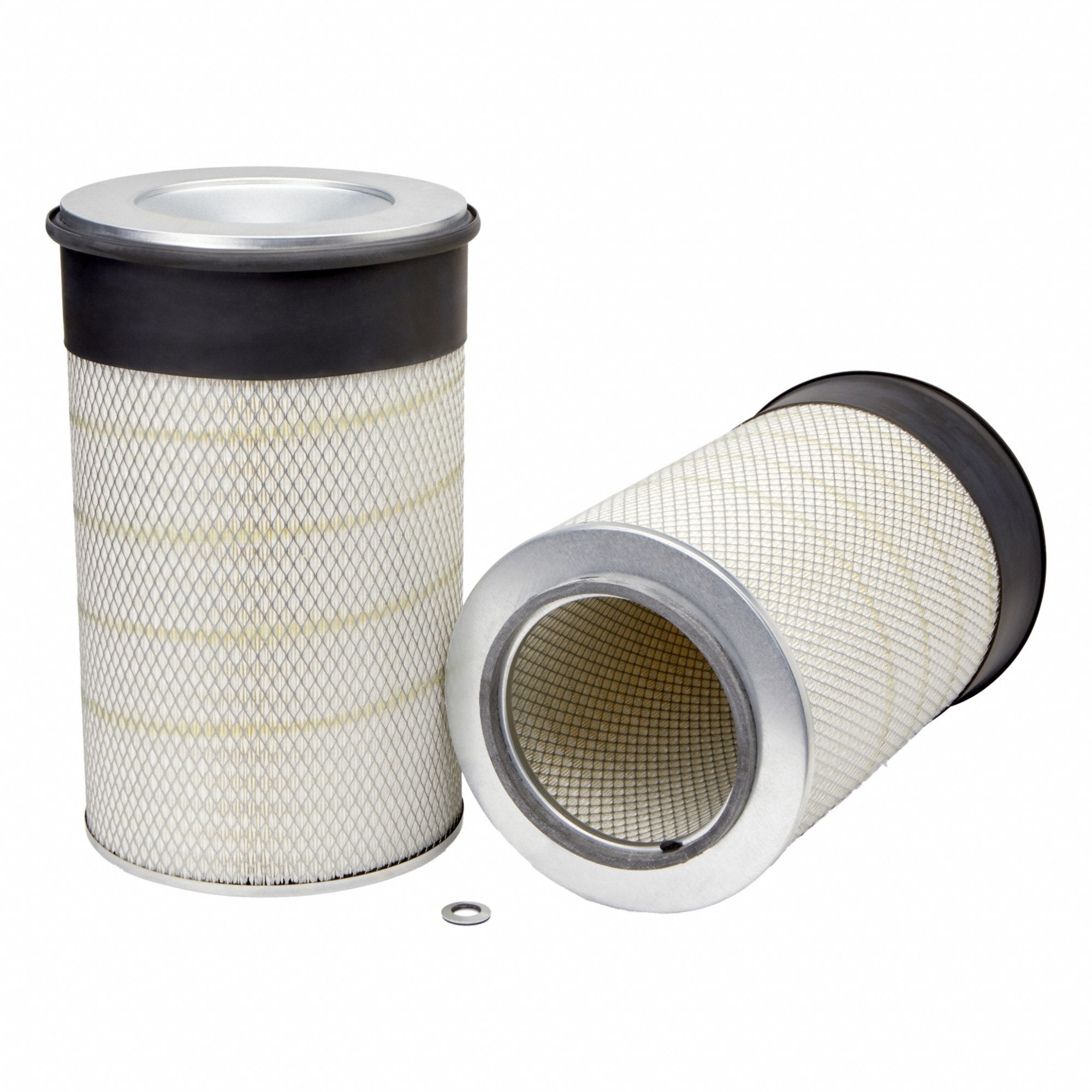 Automotive Air Filter: Round-Oval, Engine, Round, Axial Seal, 12 3/32 in Outside Dia