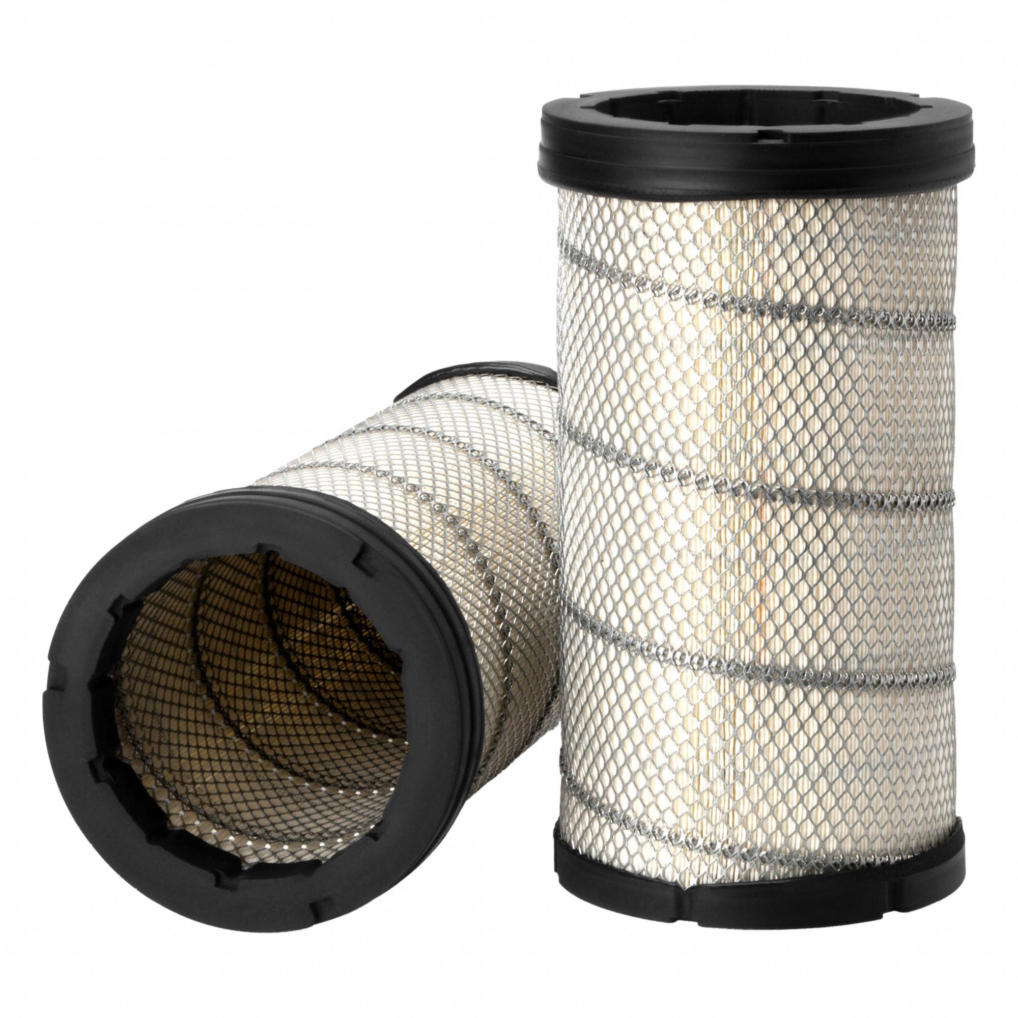 Automotive Air Filter Pack: Round-Oval, Engine, Round, Radial Seal, 8 9/32 in Outside Dia