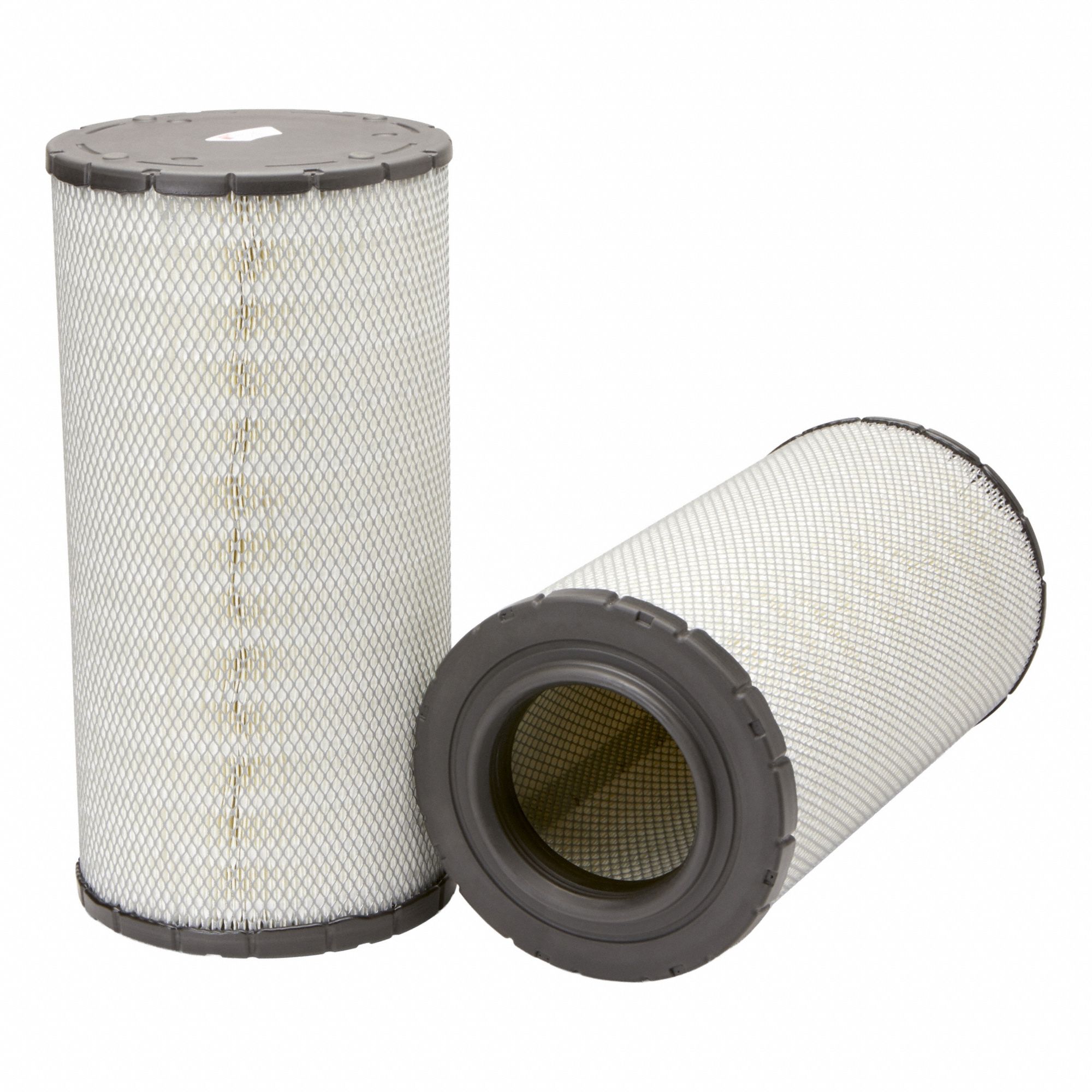 Air Filter: Round-Oval, Engine, Round, Radial Seal, 9 9/32 in Outside Dia, Trucks