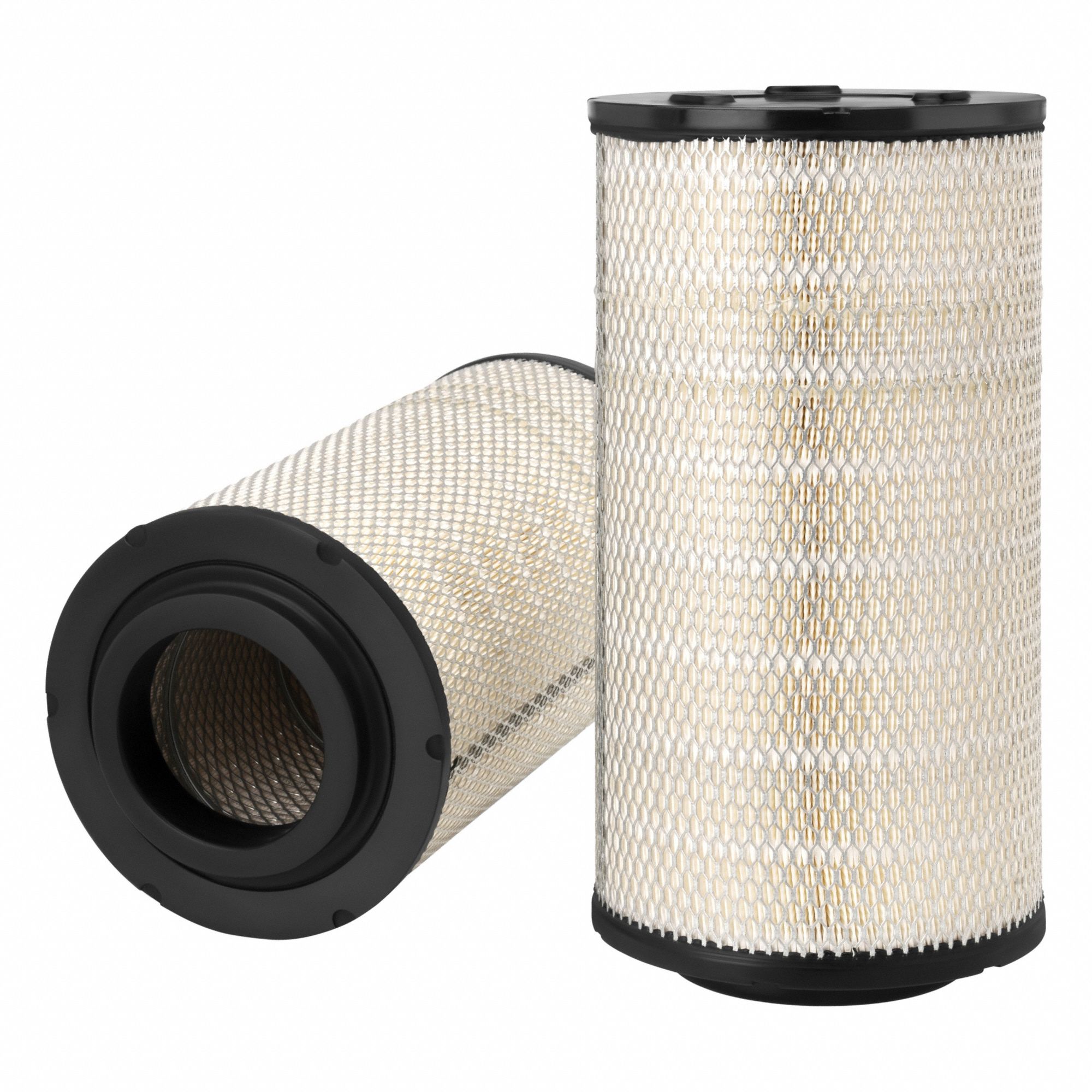 Air Filter: Round-Oval, Engine, Round, Axial Seal, 8 31/32 in Outside Dia, Cellulose