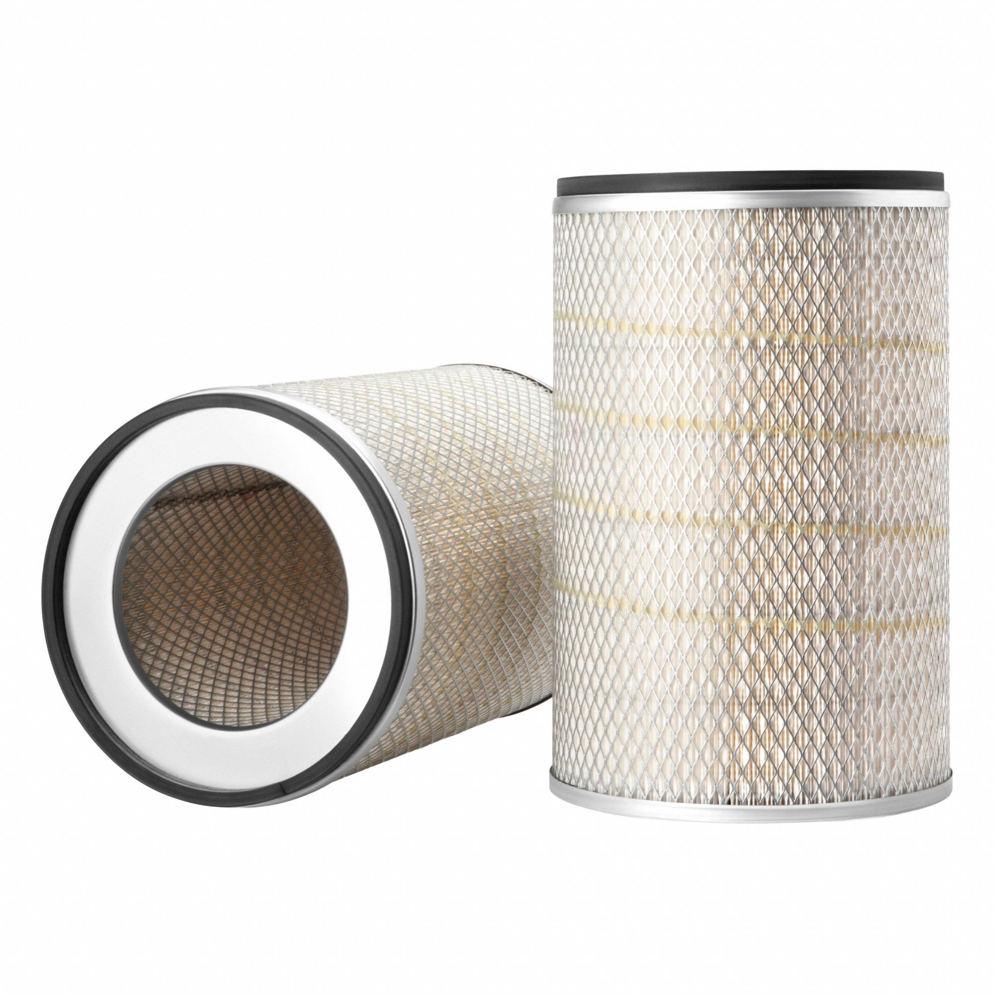 Air Filter: Round-Oval, Engine, Round, Axial Seal, 11 3/32 in Outside Dia, Trucks