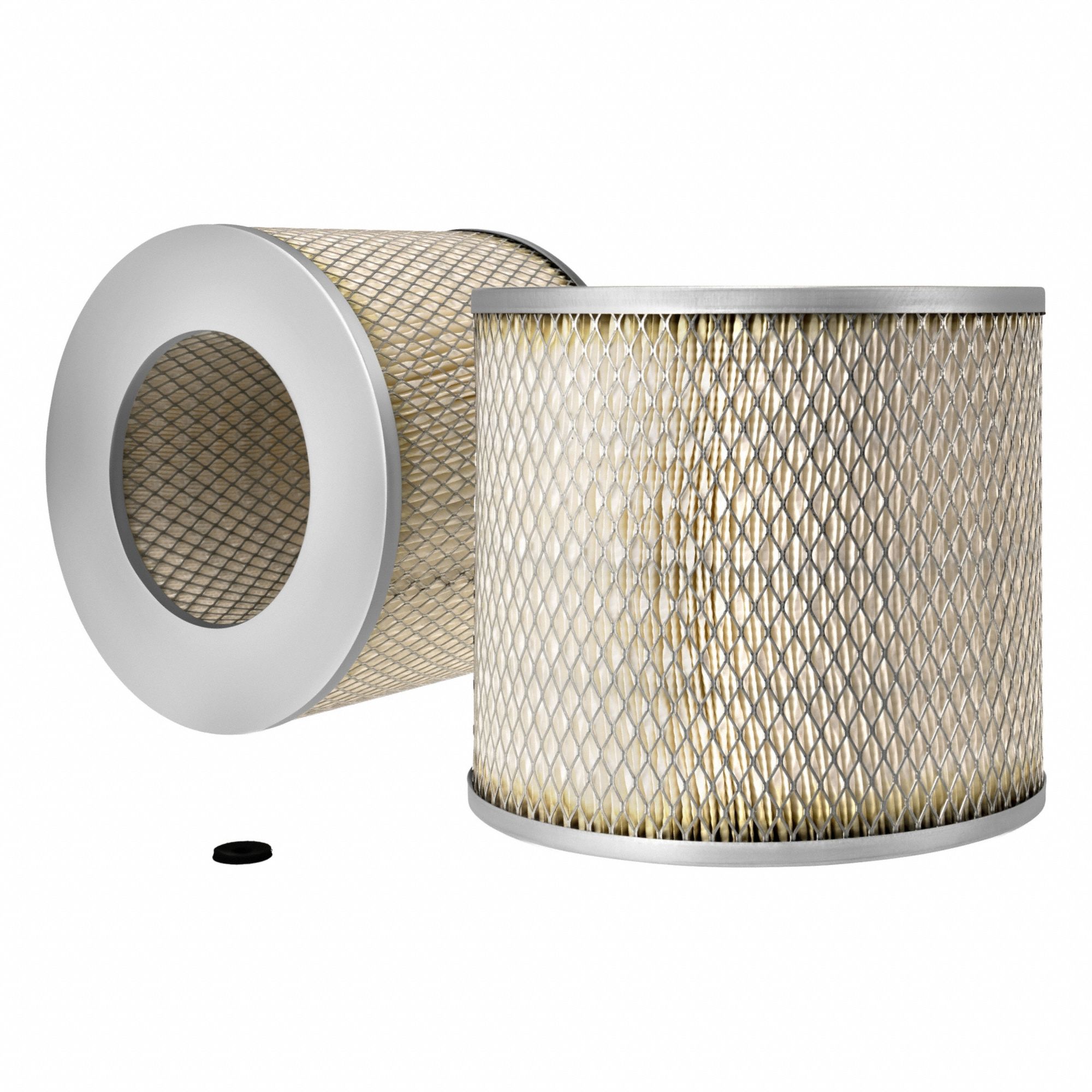 Air Filter: Round-Oval, Engine, Round, Axial Seal, 10 13/32 in Outside Dia, Trucks, AF286