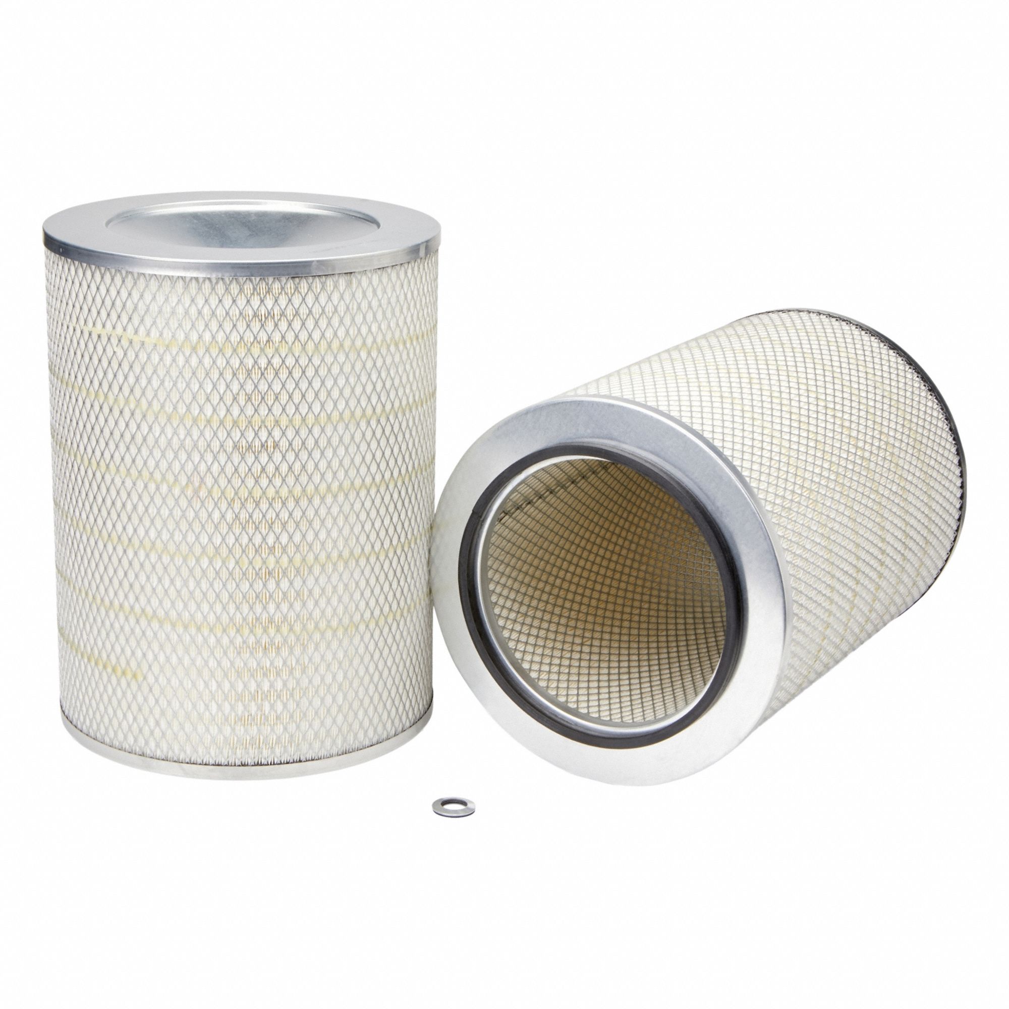 Air Filter: Round-Oval, Engine, Round, Axial Seal, 13 27/32 in Outside Dia, Trucks